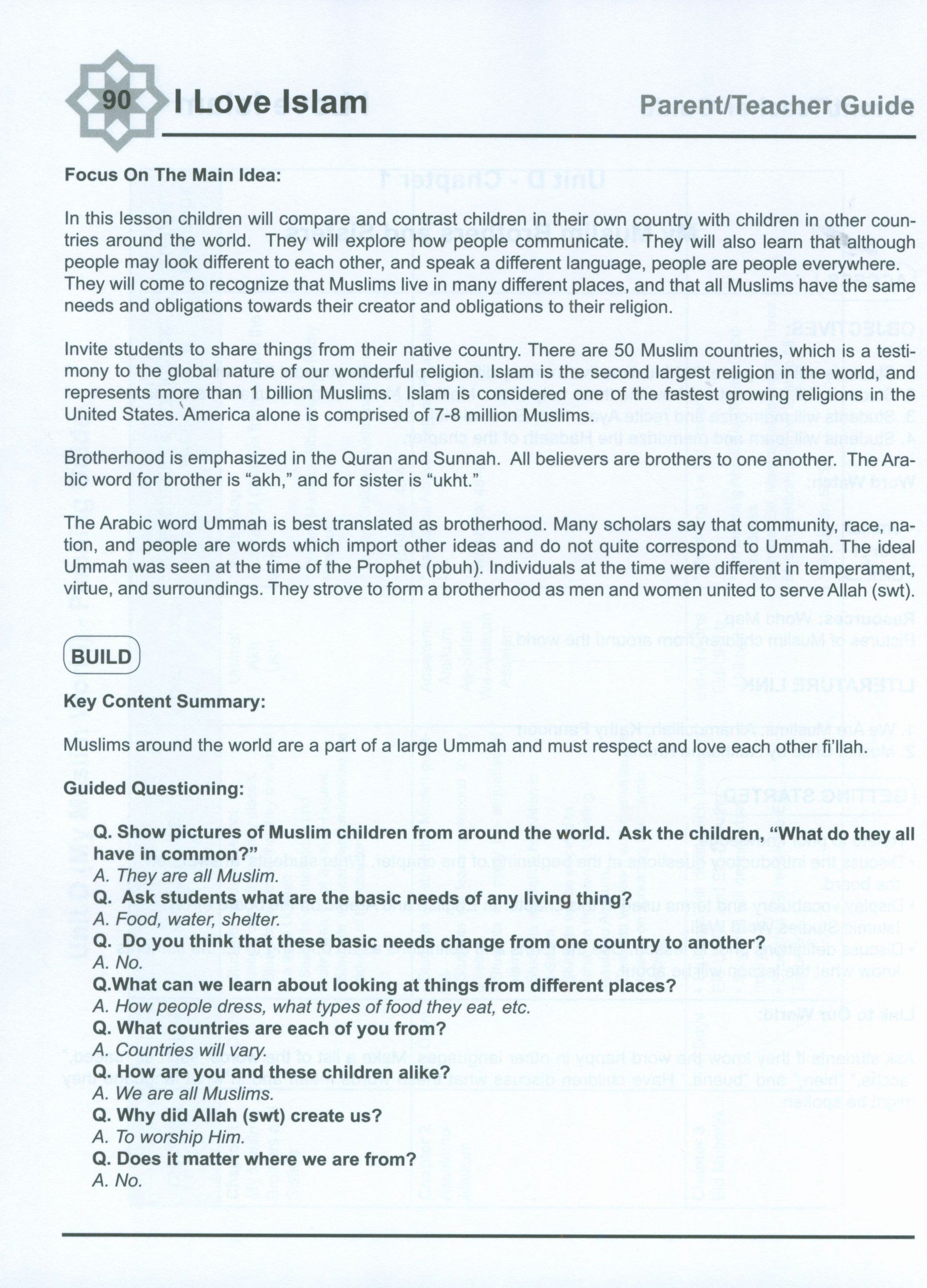I Love Islam Weekend Edition Teacher / Parent Guide 1