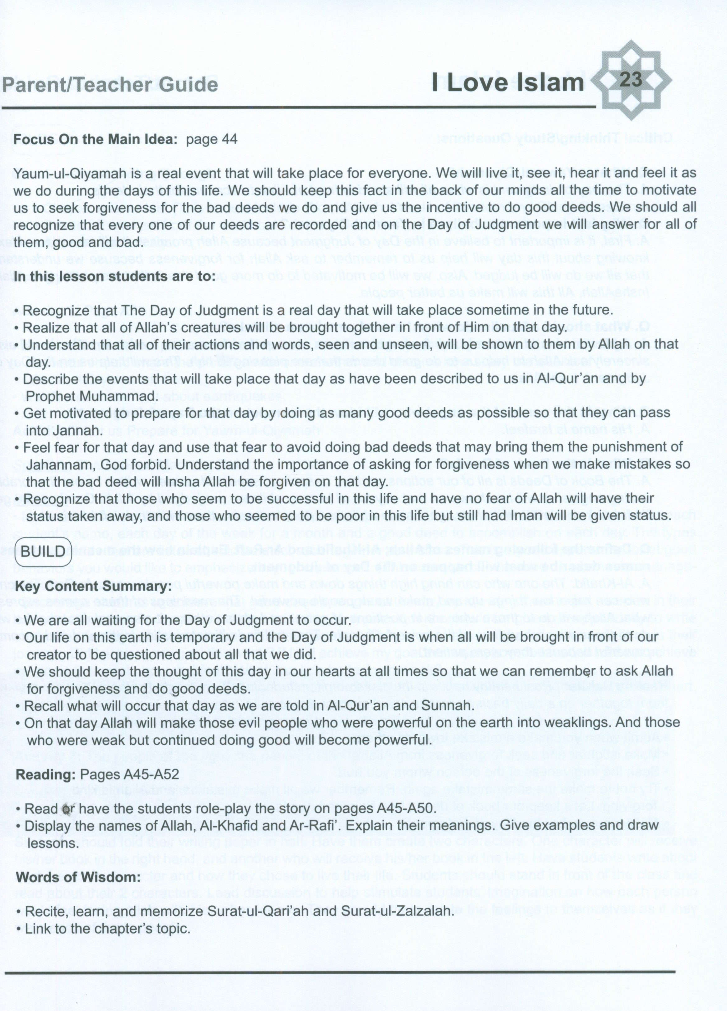 I Love Islam Weekend Edition Teacher / Parent Guide 4