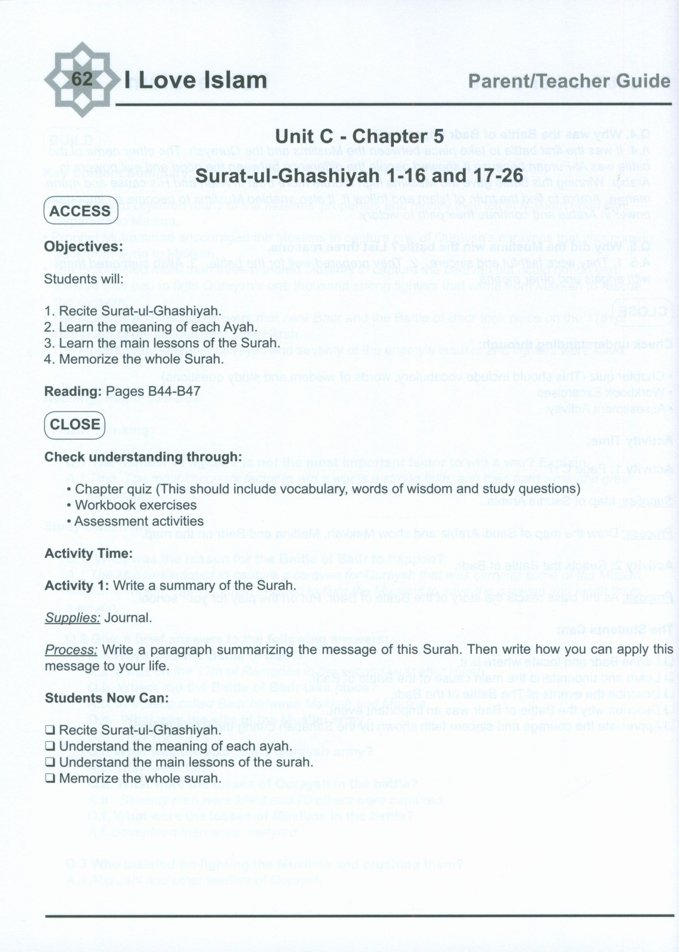 I Love Islam Weekend Edition Teacher / Parent Guide 4