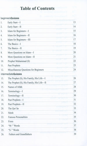 Quiz Book on Islam