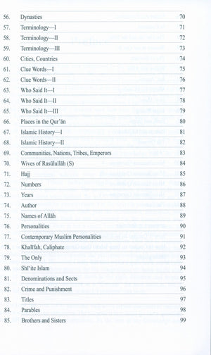 Quiz Book on Islam