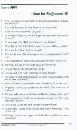 Quiz Book on Islam