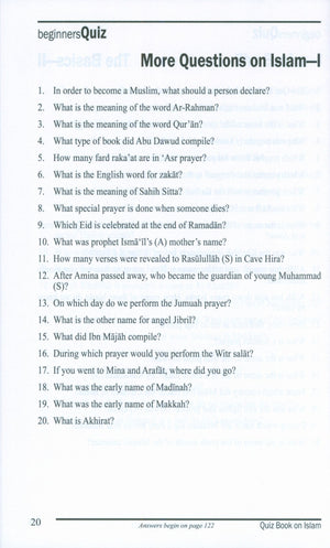 Quiz Book on Islam