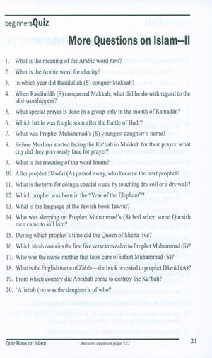 Quiz Book on Islam
