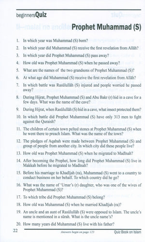 Quiz Book on Islam