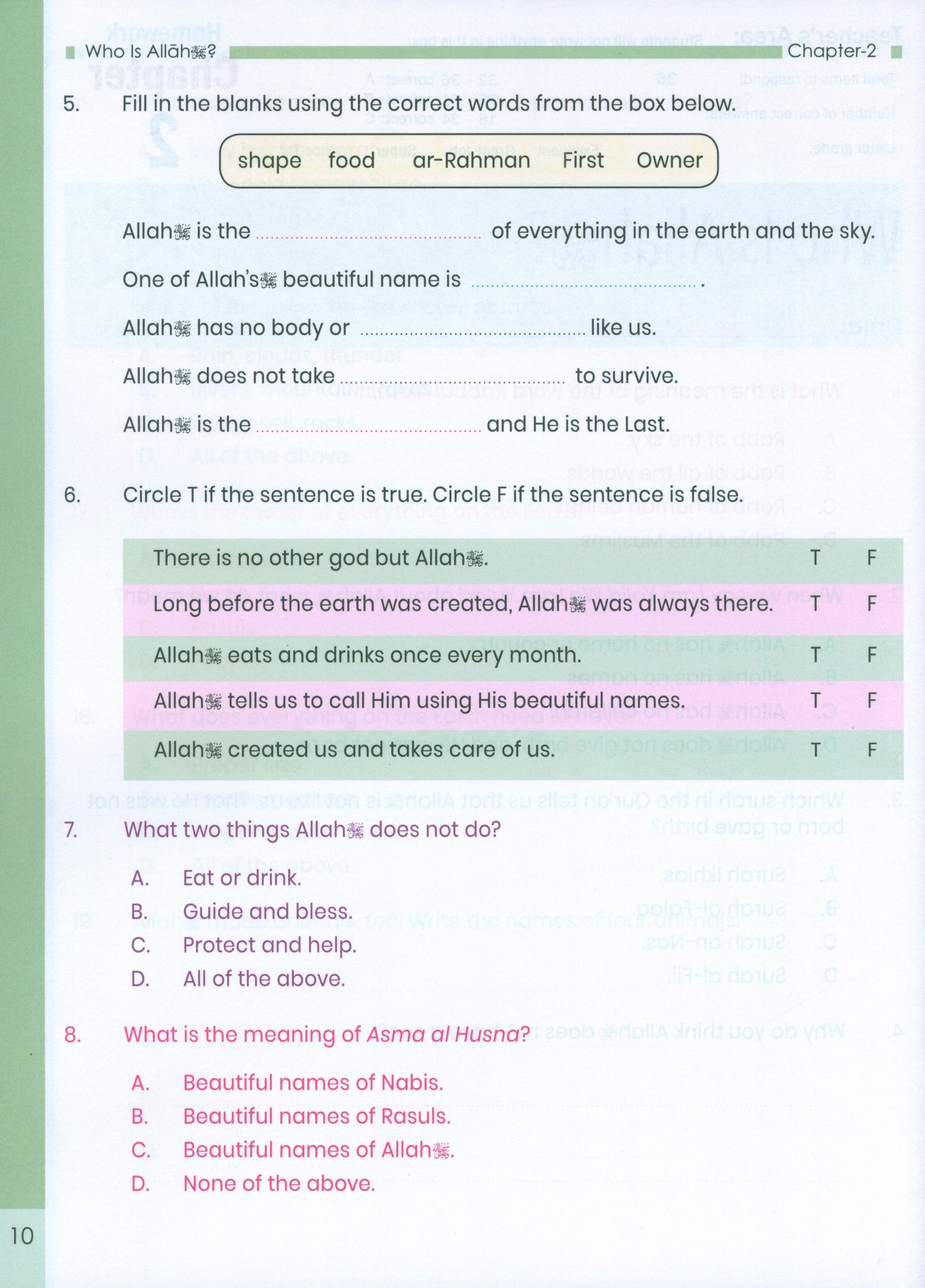 The Message of Islam Workbook Level 1