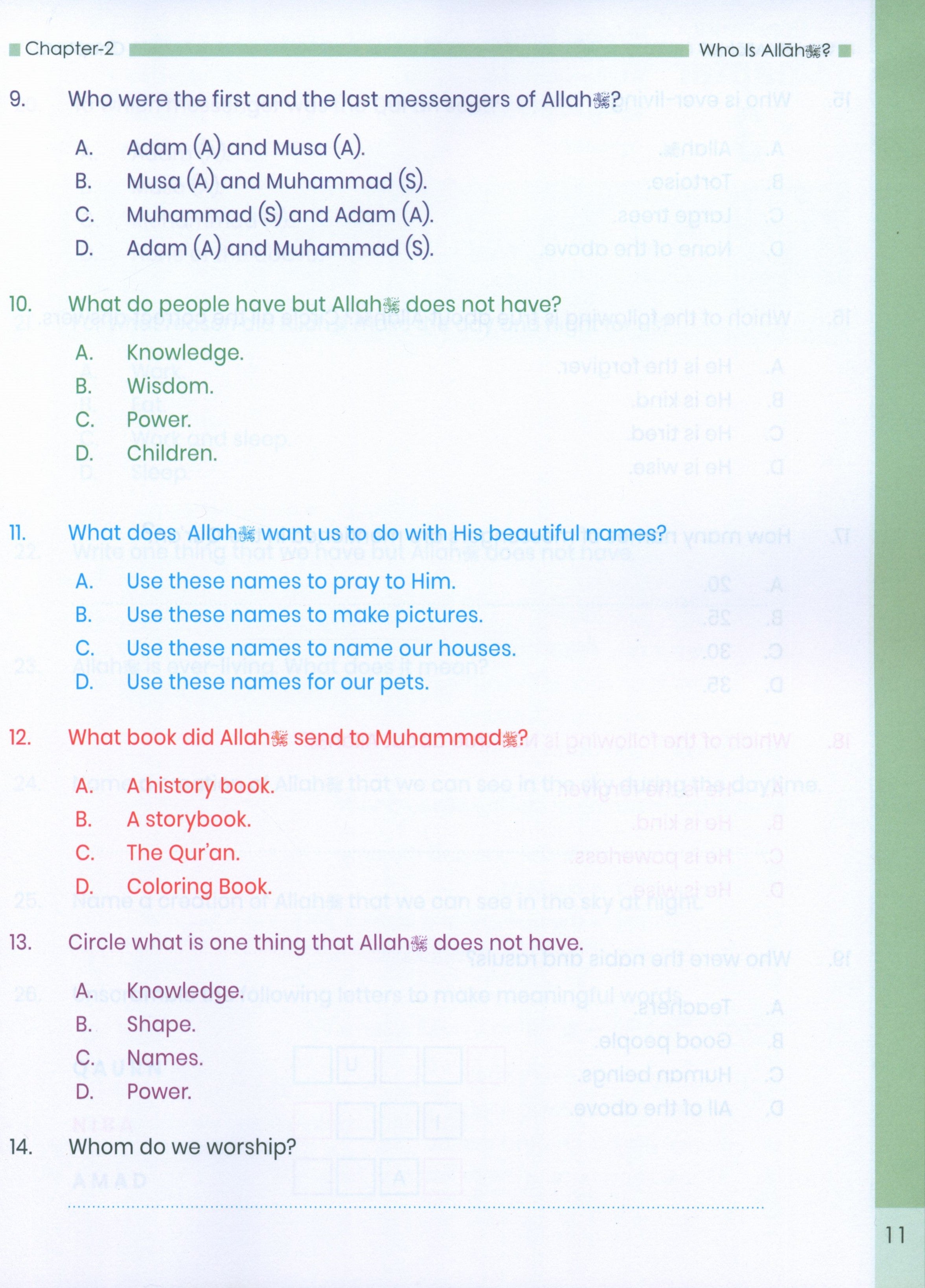 The Message of Islam Workbook Level 1