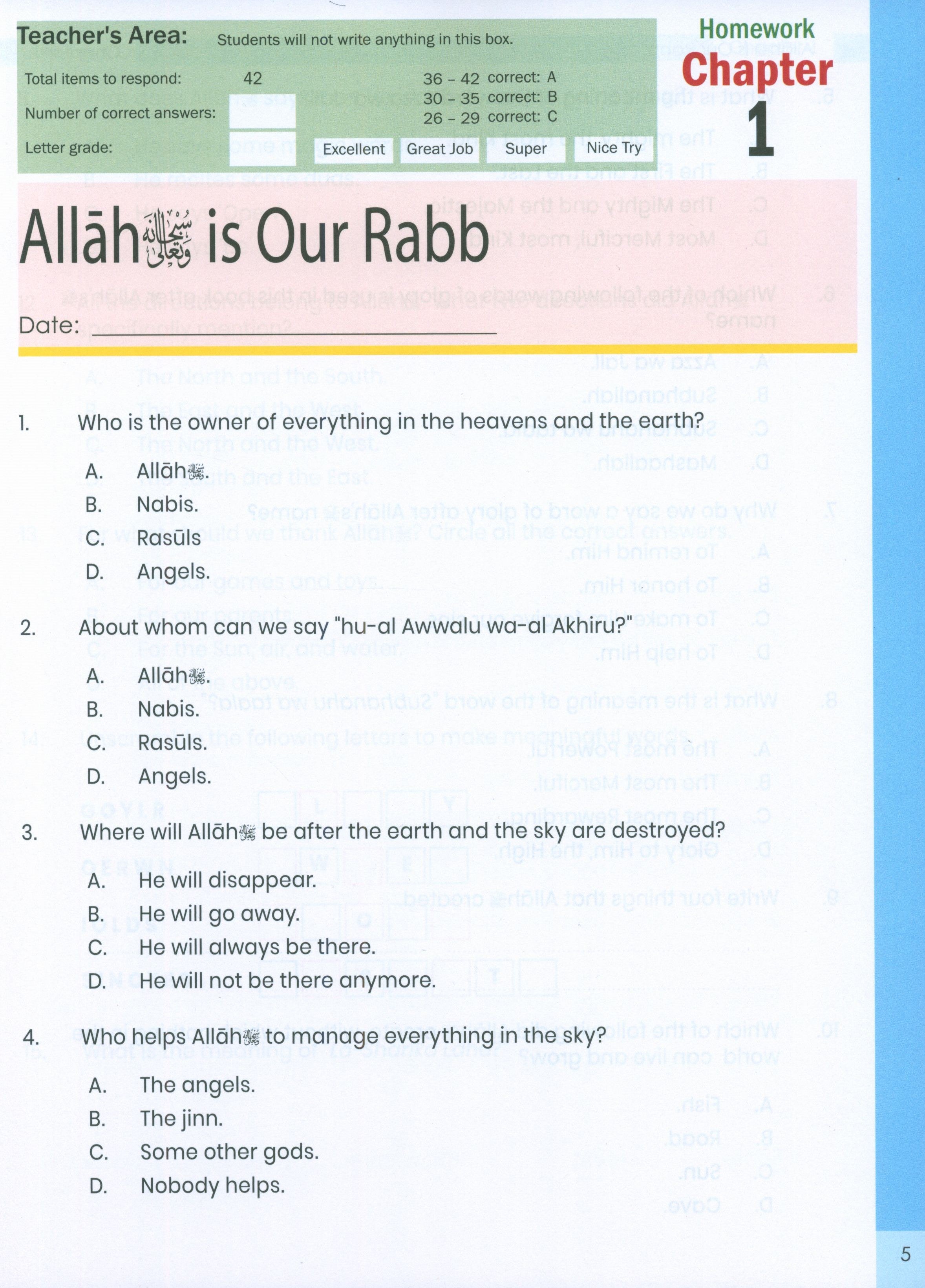 The Message of Islam Workbook Level 2