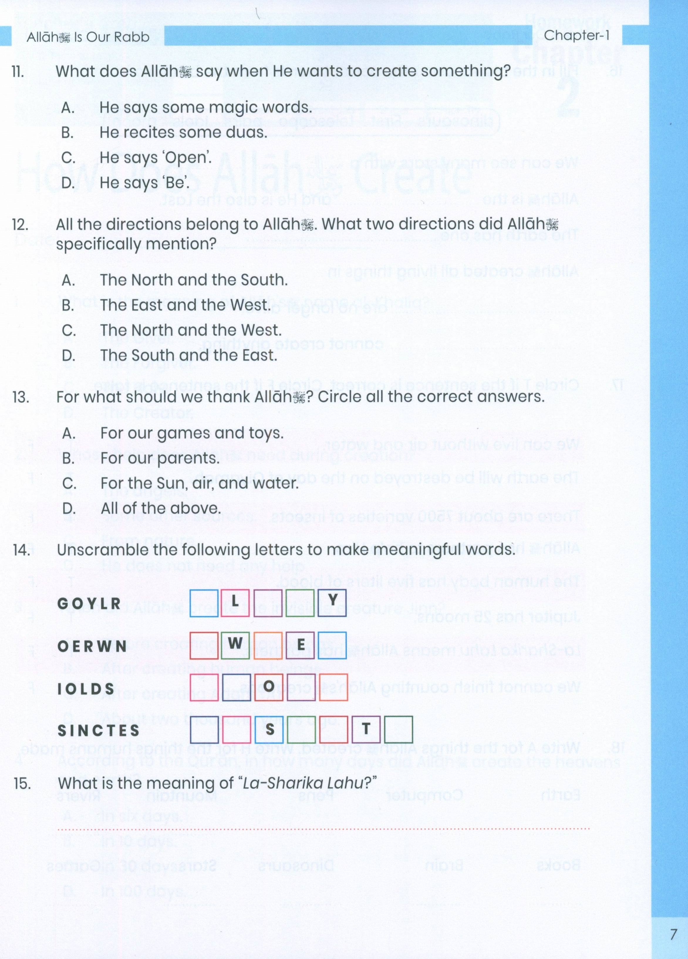 The Message of Islam Workbook Level 2
