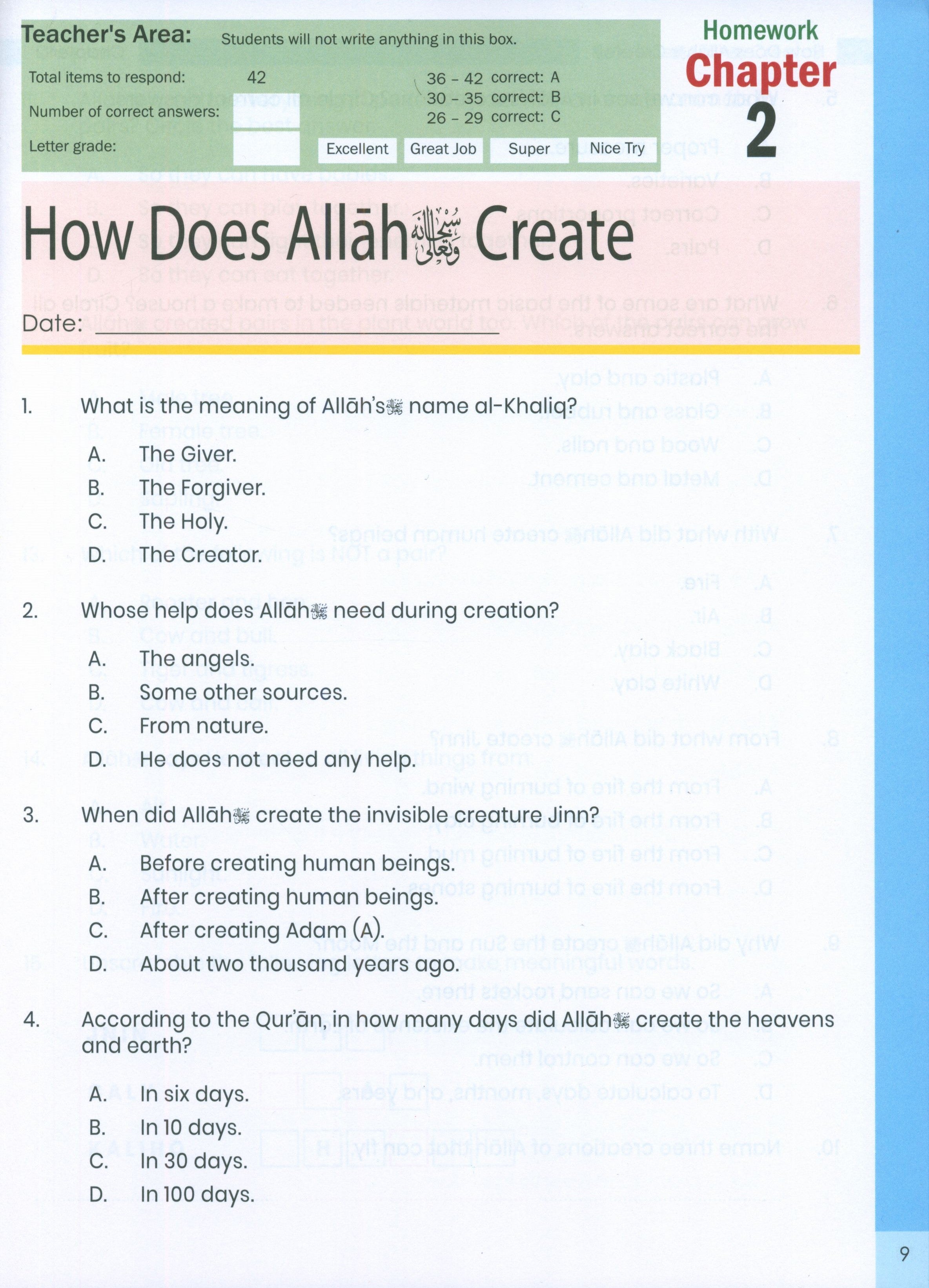The Message of Islam Workbook Level 2