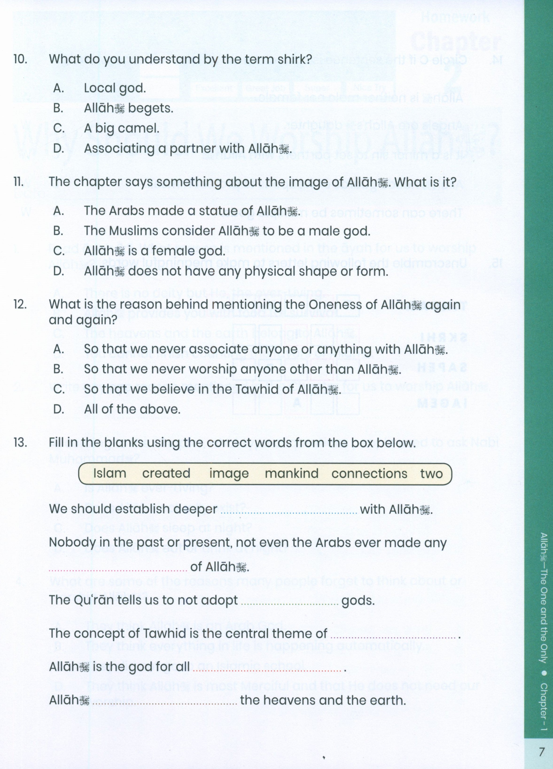The Message of Islam Workbook Level 3