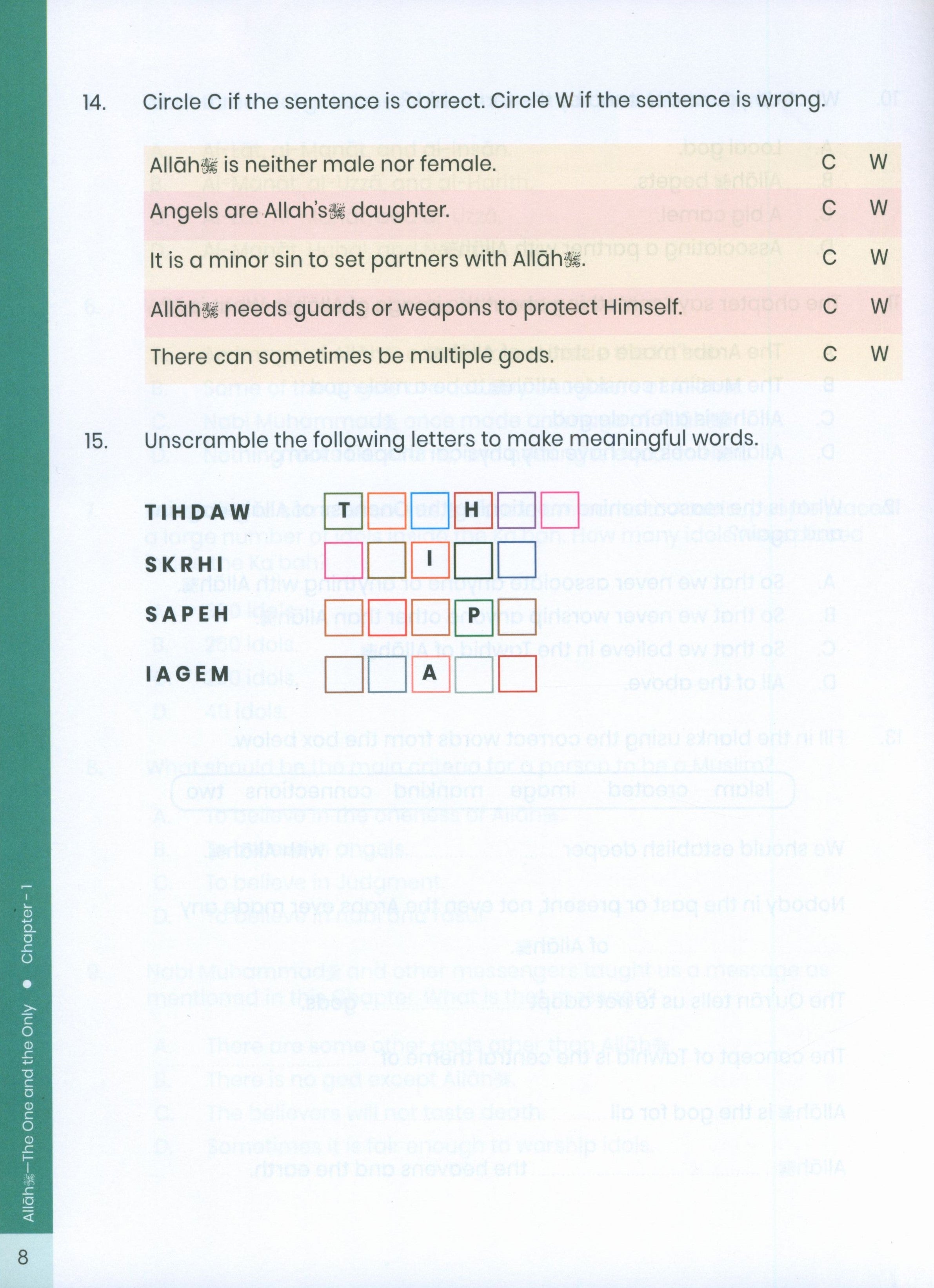 The Message of Islam Workbook Level 3