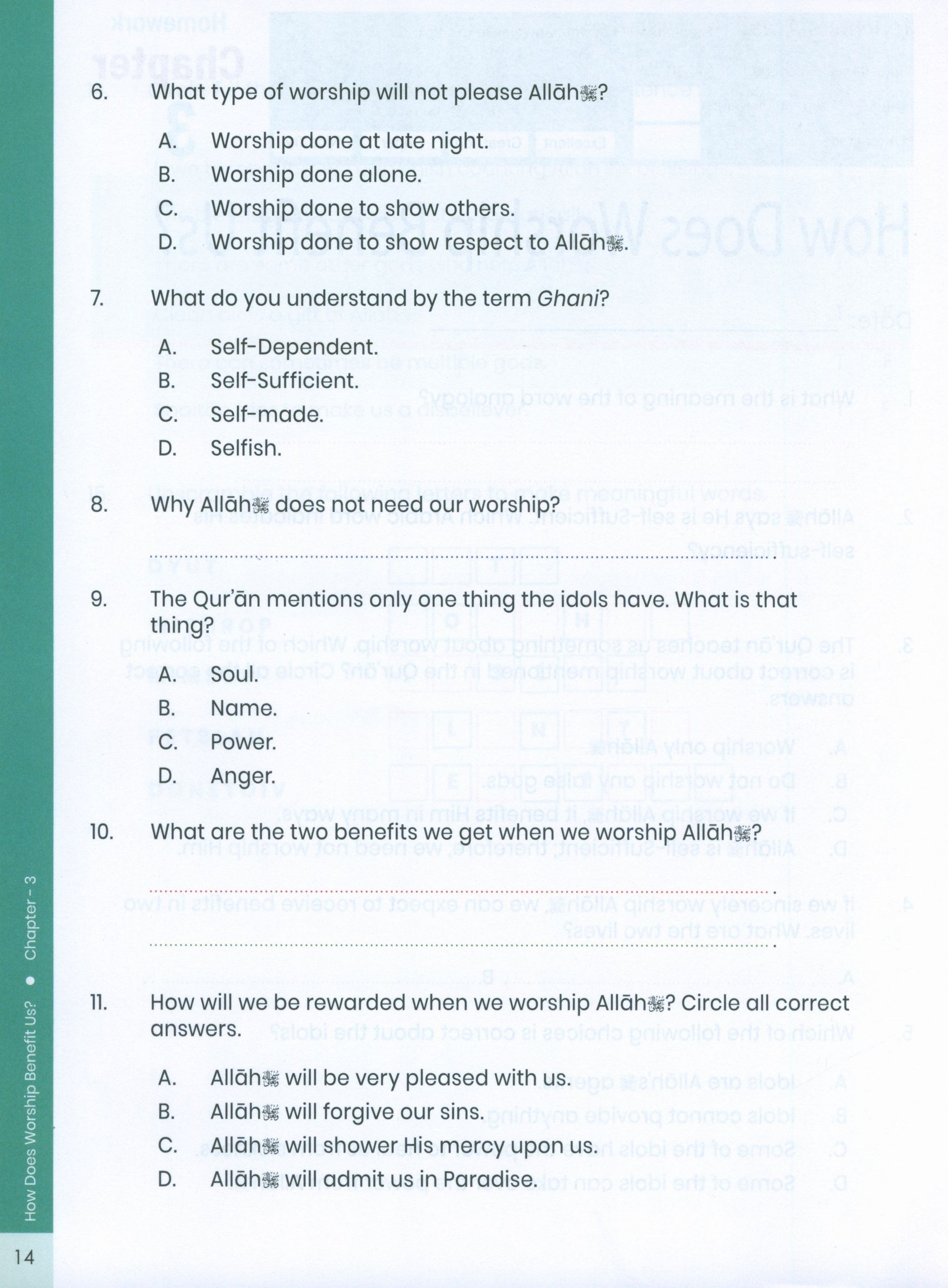The Message of Islam Workbook Level 3