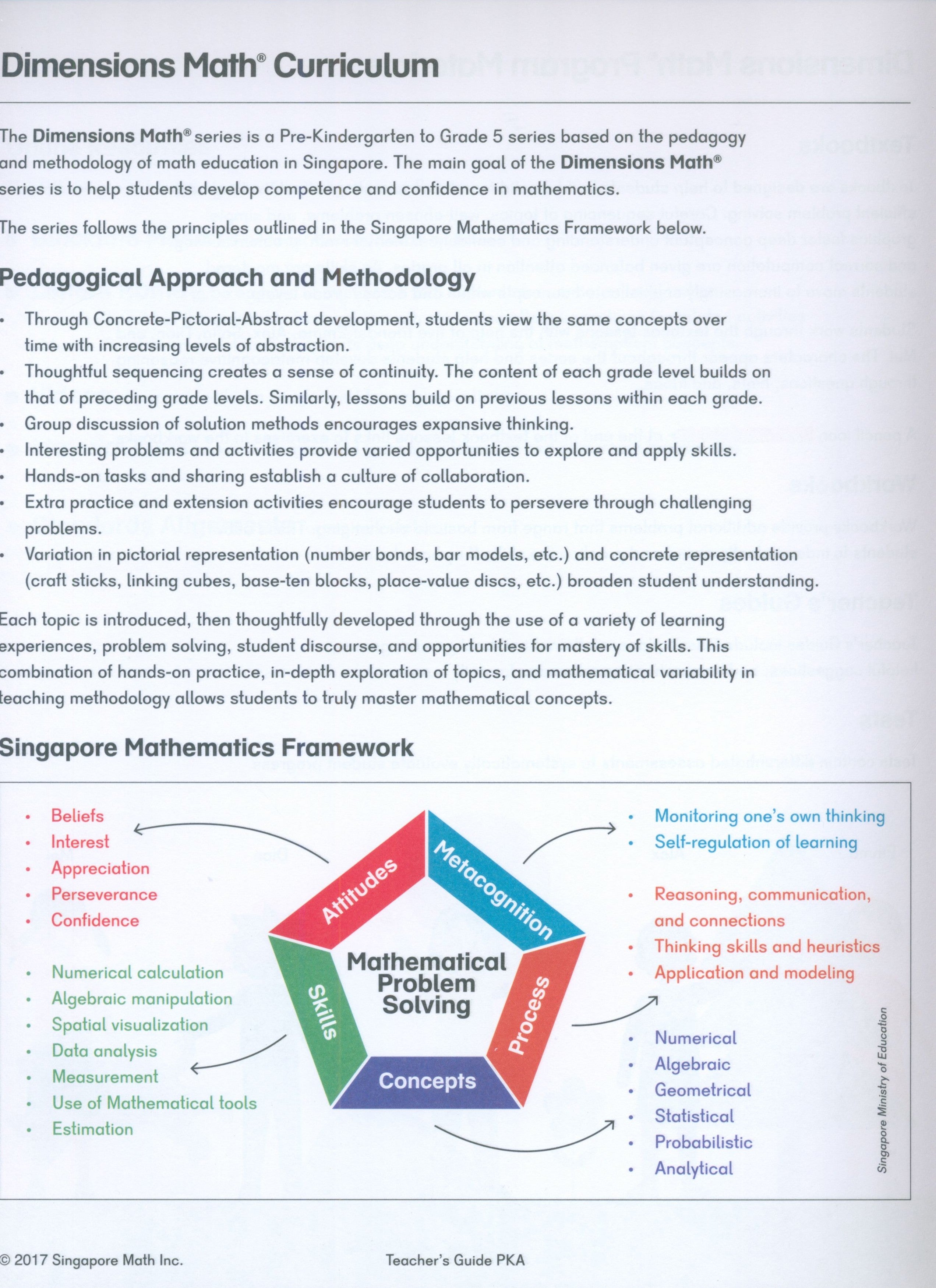 Dimensions Math Teacher's Guide PKA