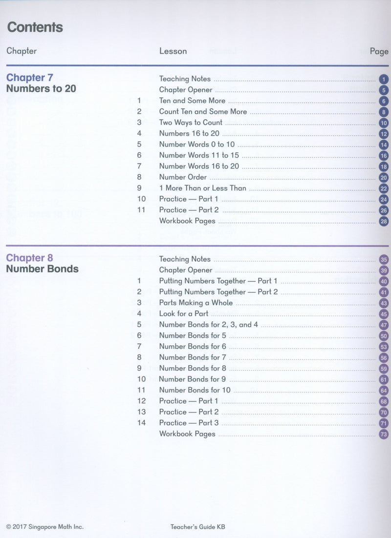 دليل معلم Dimensions Math KB