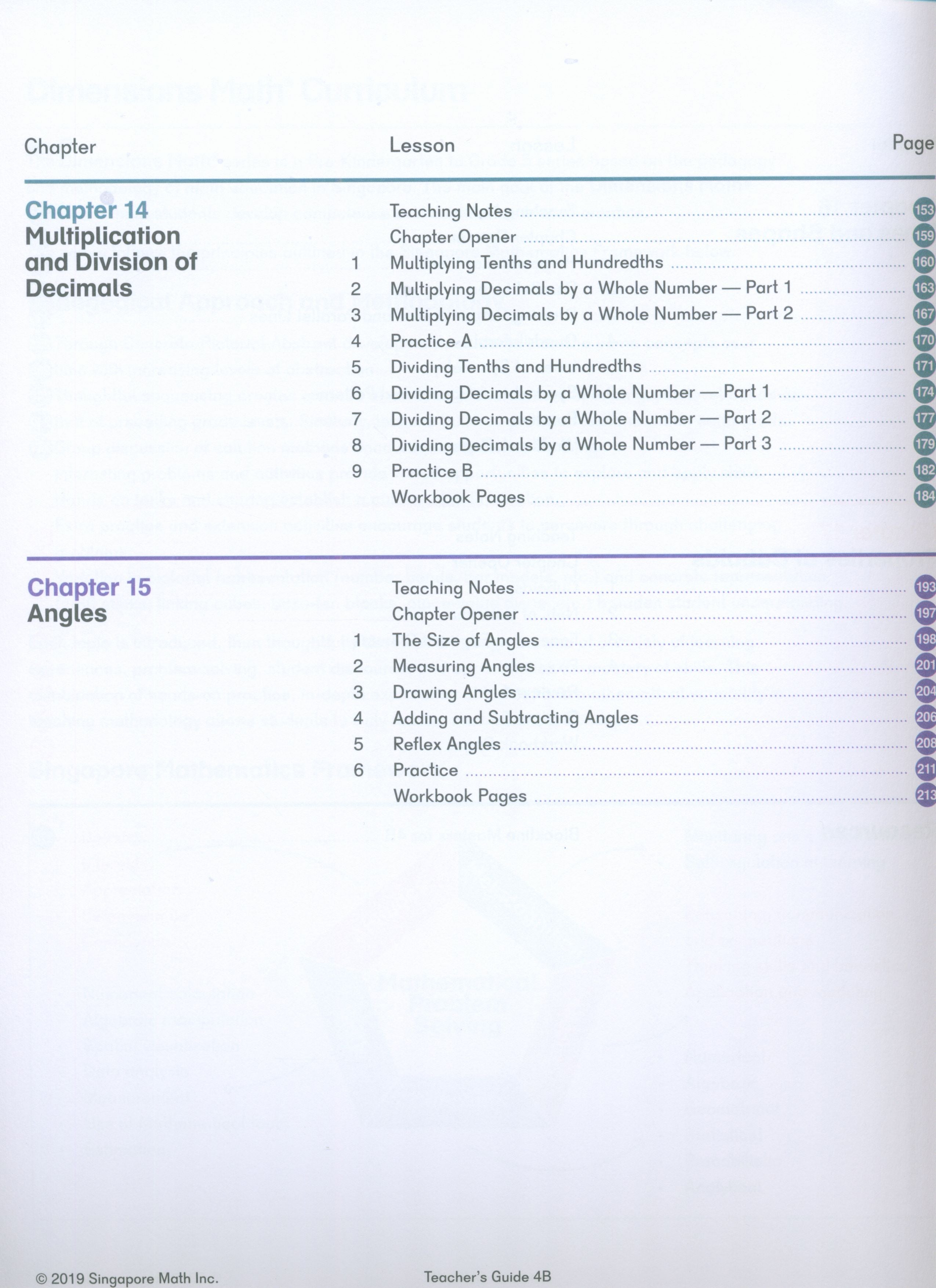 دليل معلمة الرياضيات Dimensions 4B