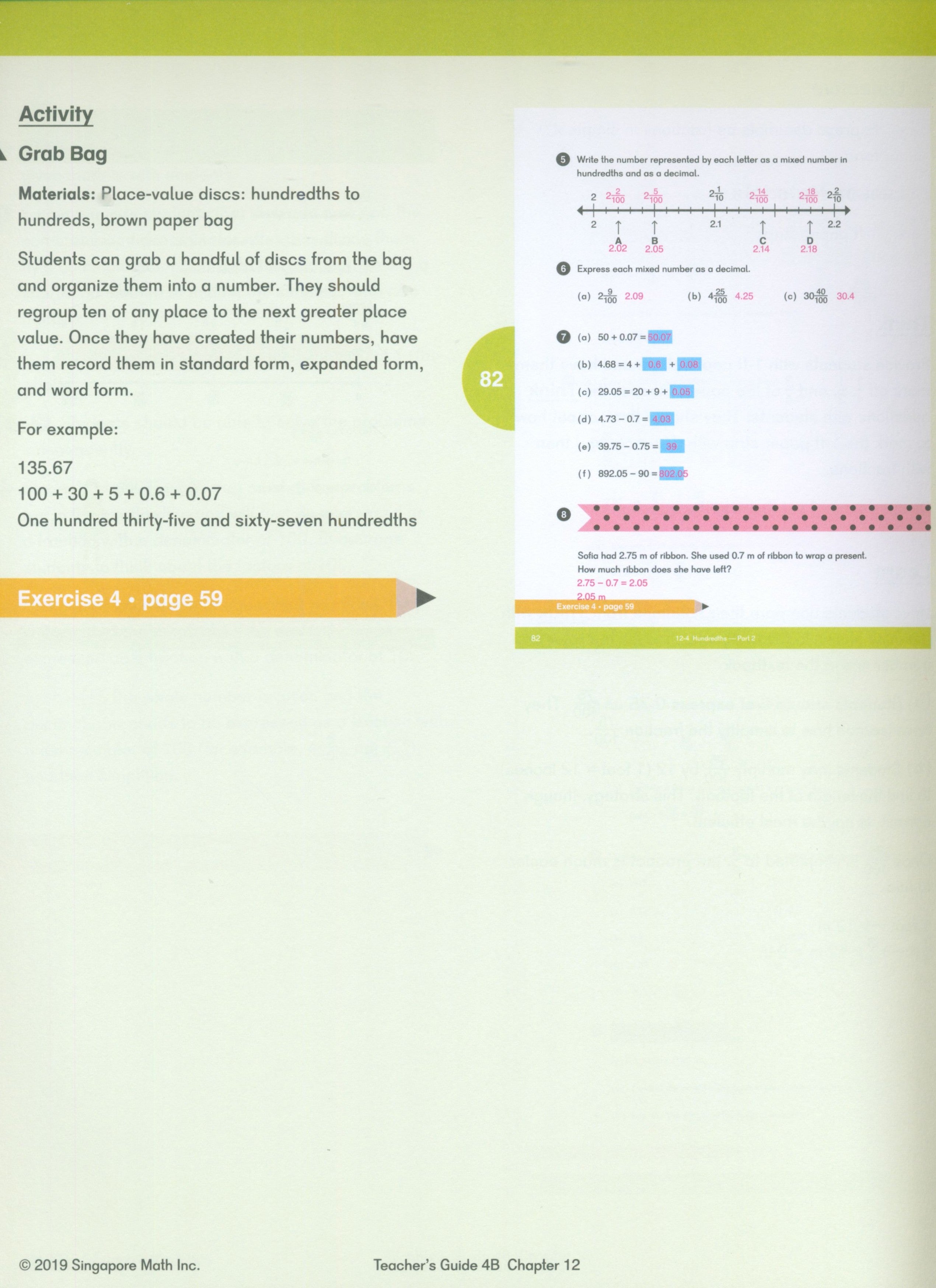 دليل معلمة الرياضيات Dimensions 4B