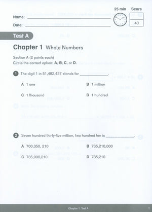 Dimensions Math Tests 5A