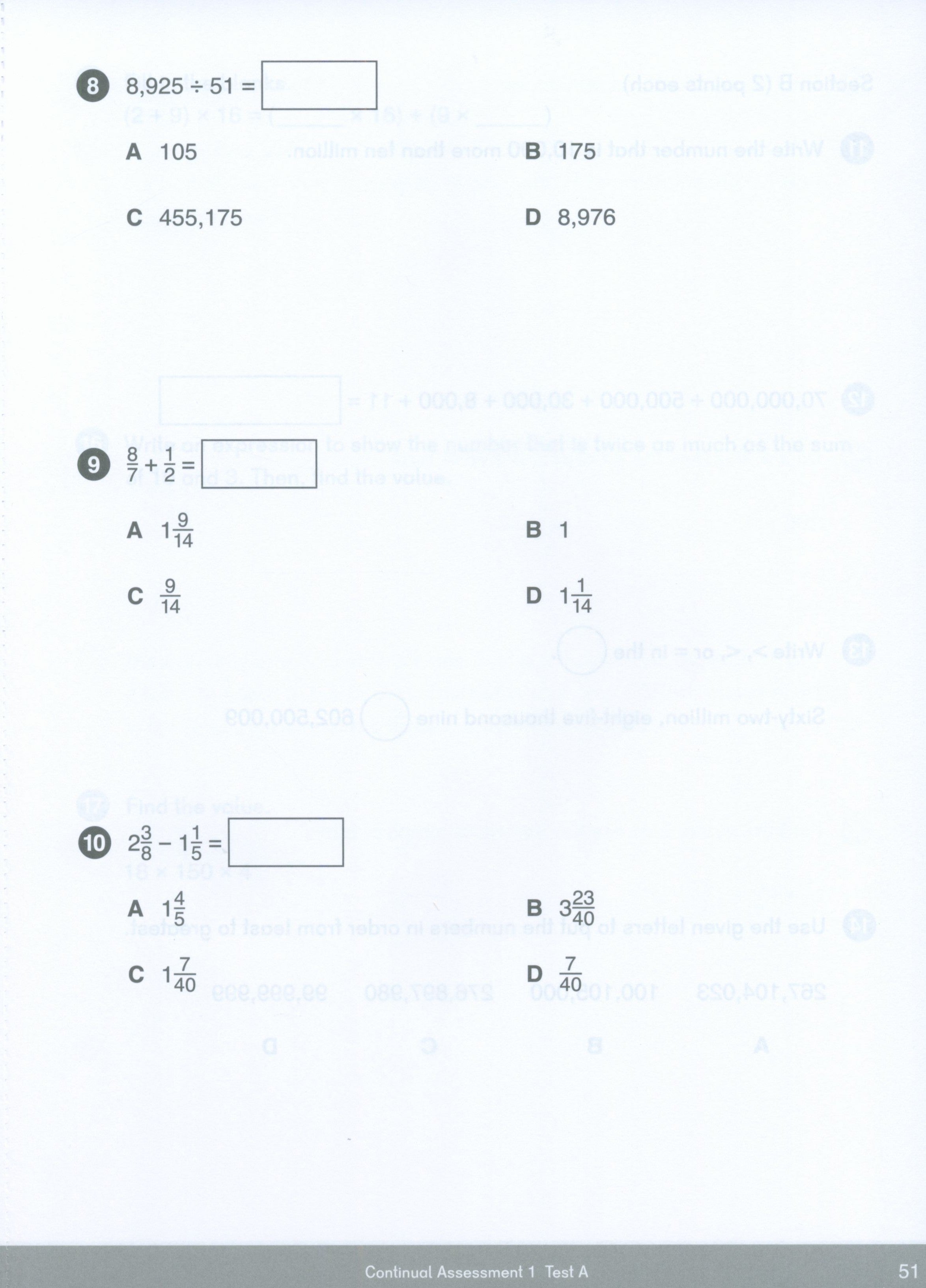 Dimensions Math Tests 5A