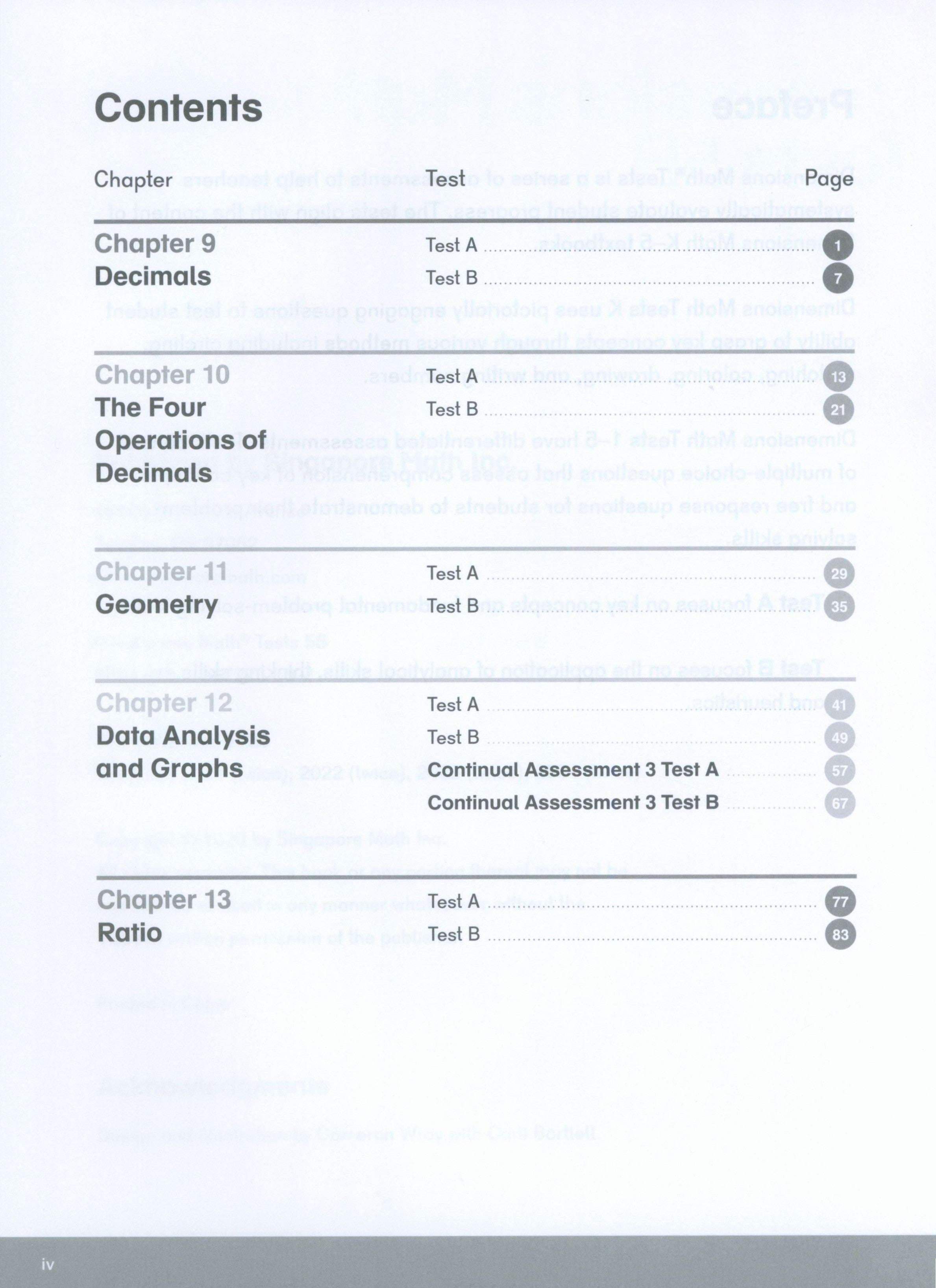 Dimensions Math Tests 5B