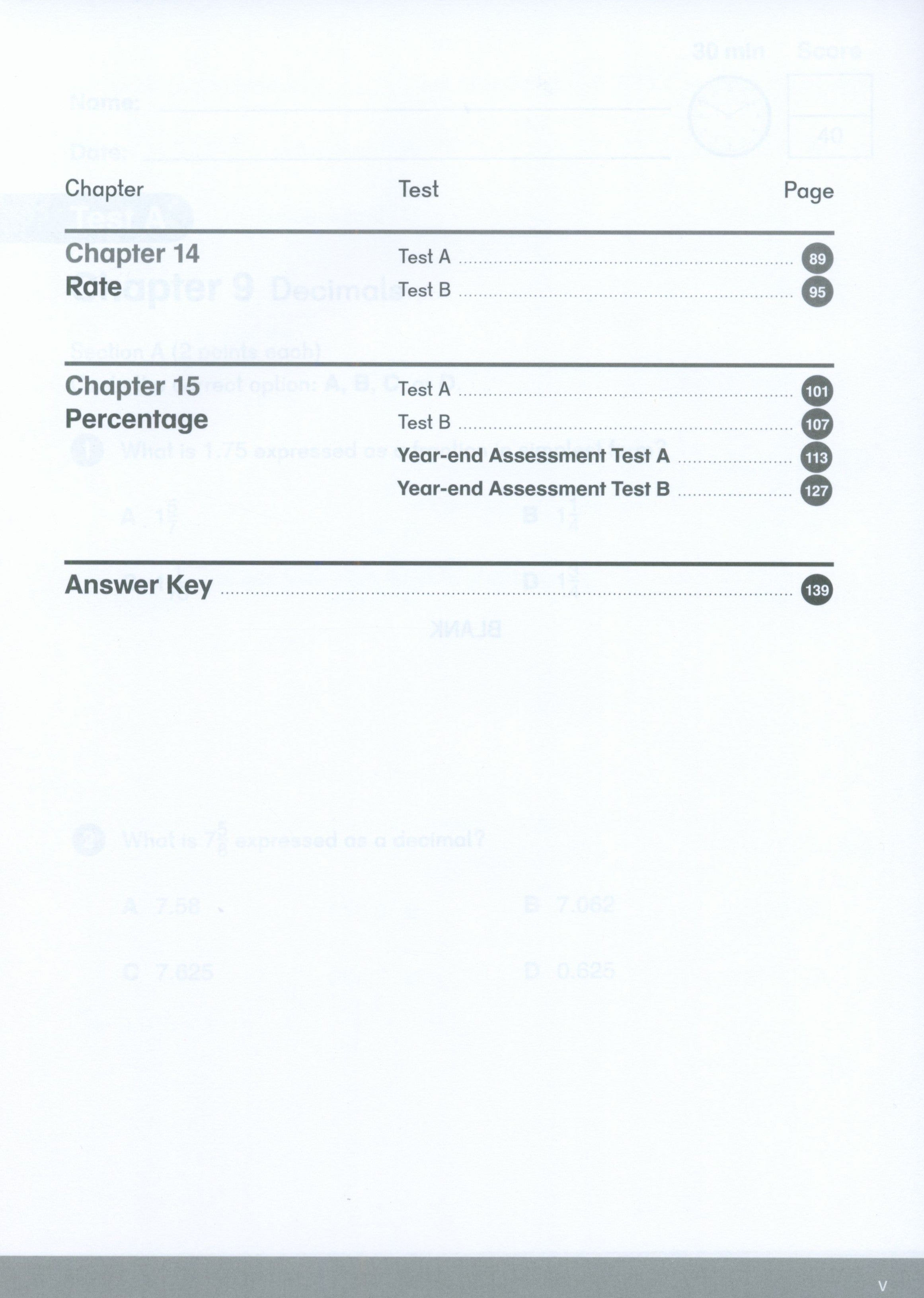 Dimensions Math Tests 5B