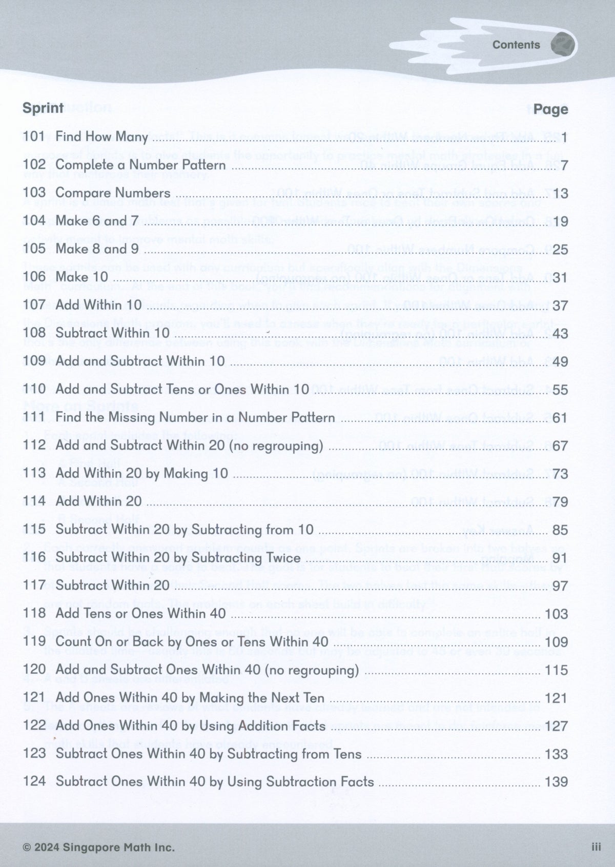 Singapore Math® Sprints 1