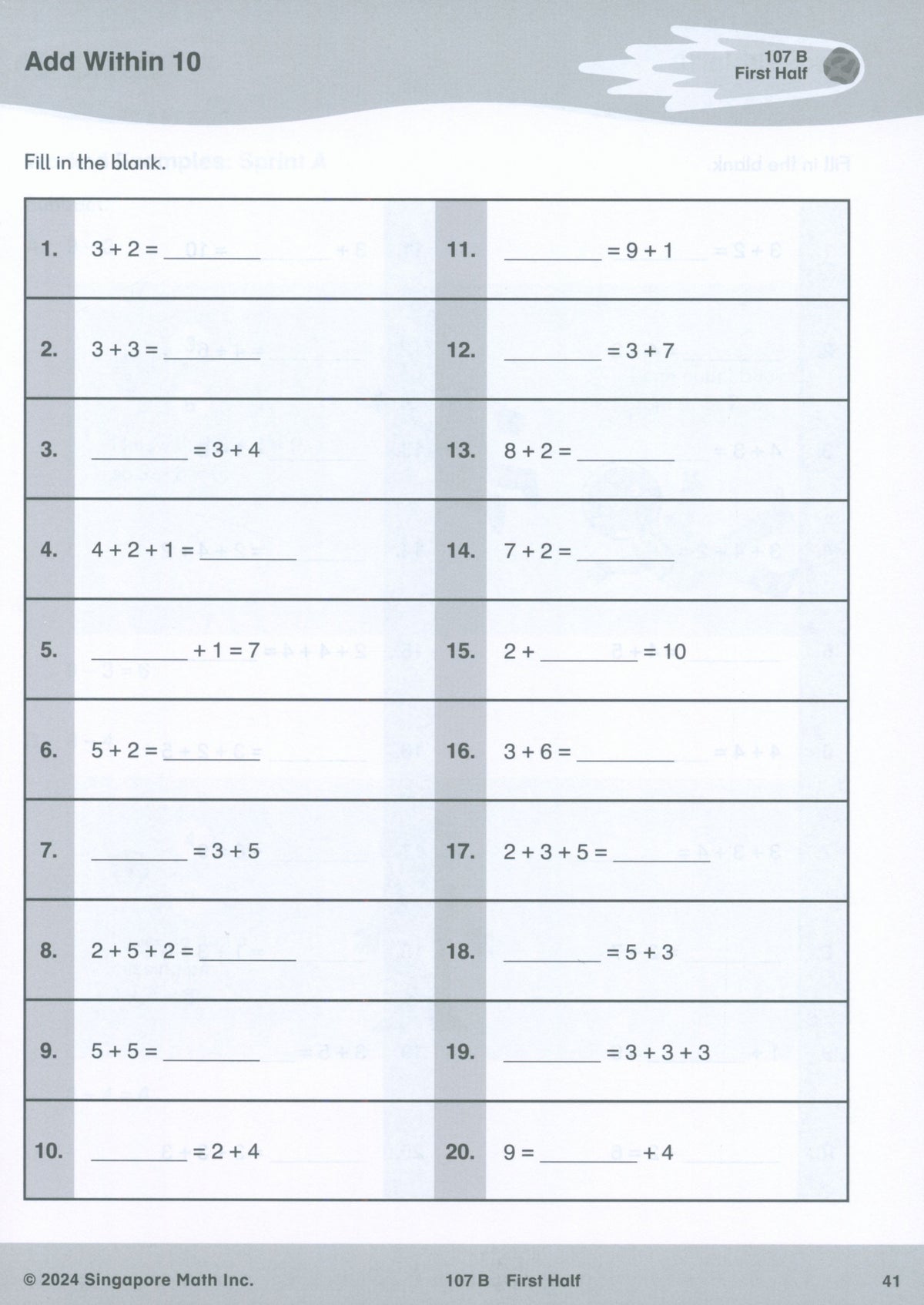Singapore Math® Sprints 1