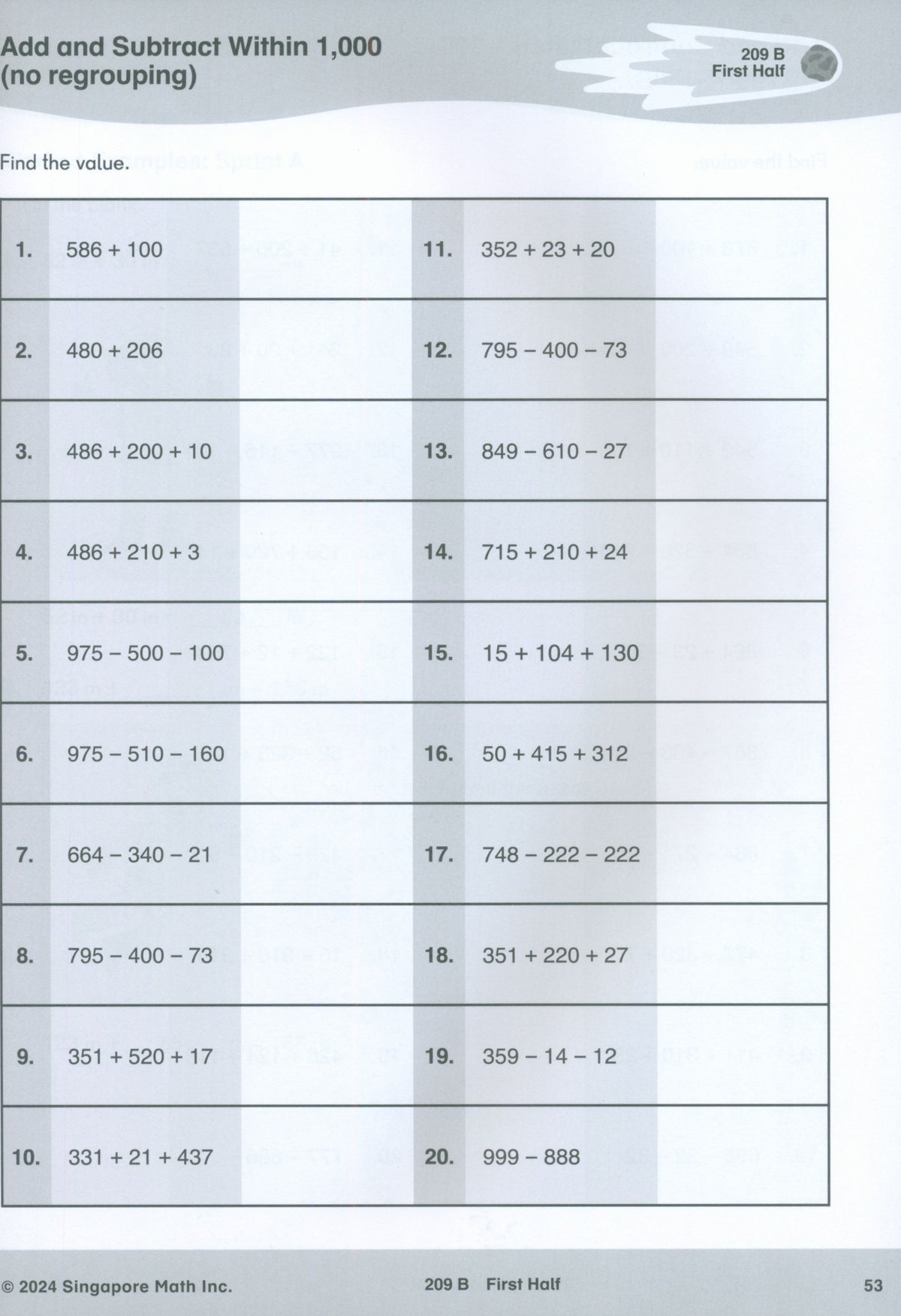 Singapore Math® Sprints 2