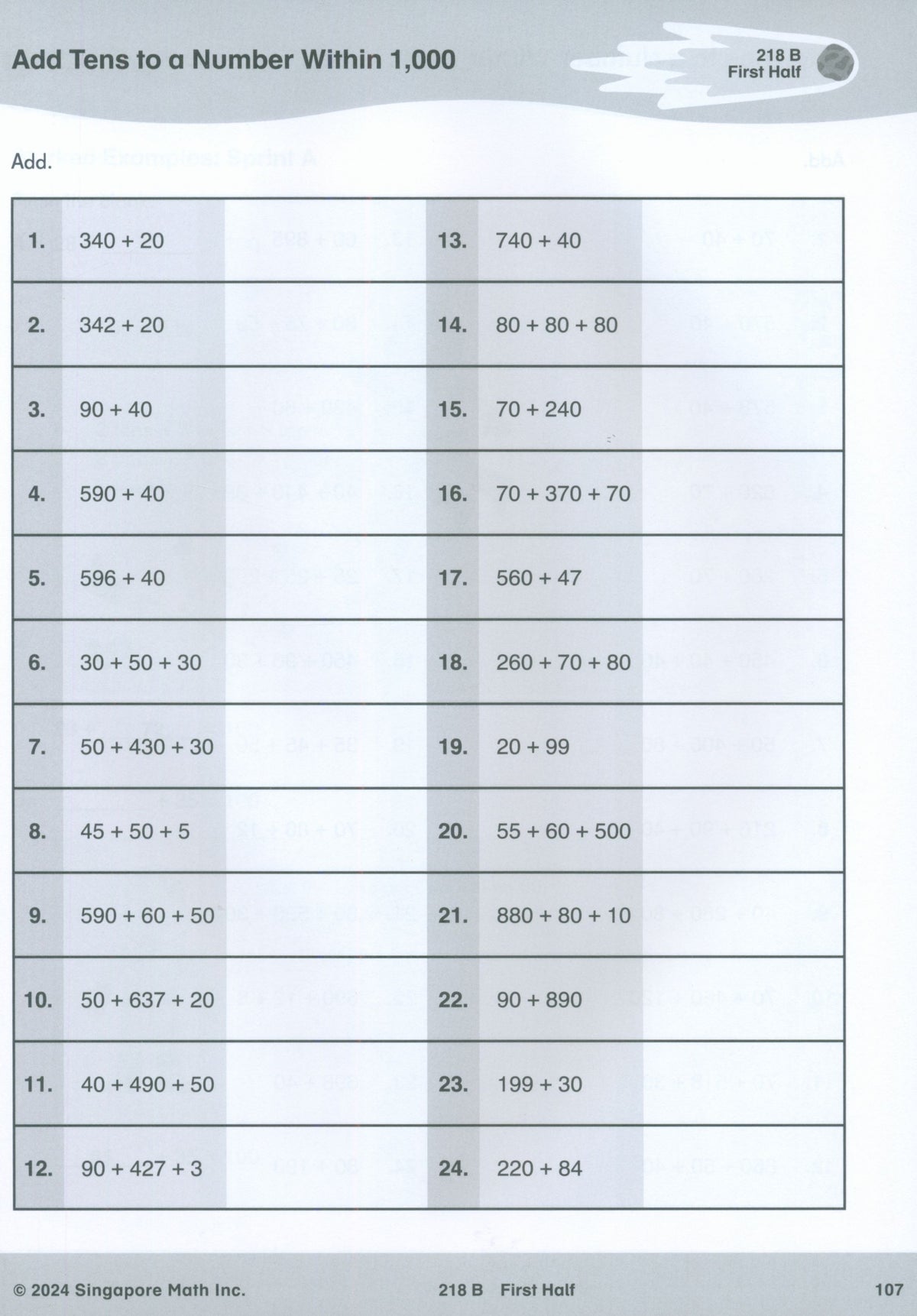 Singapore Math® Sprints 2