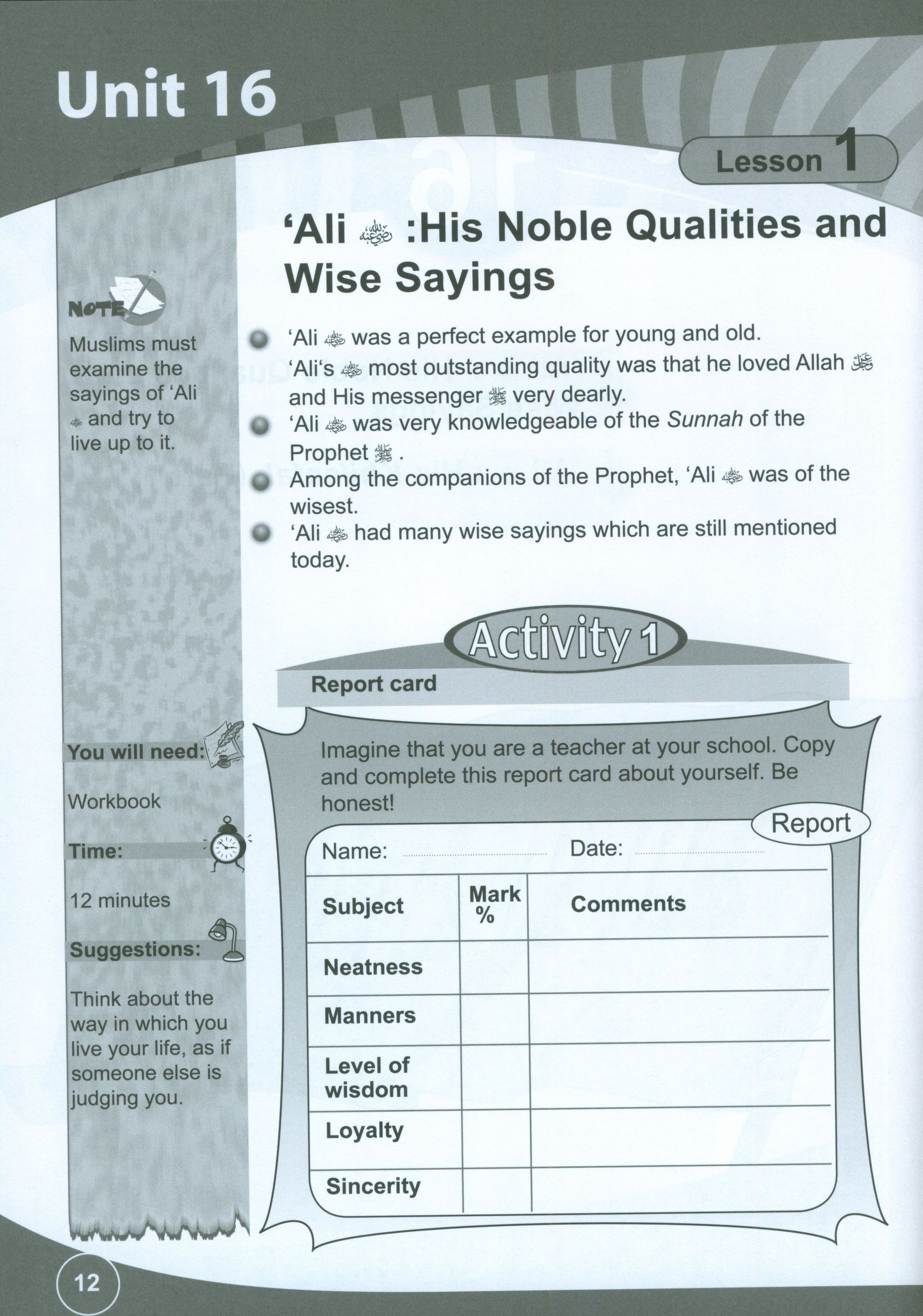 ICO Islamic Studies Workbook Level 6 Part 2