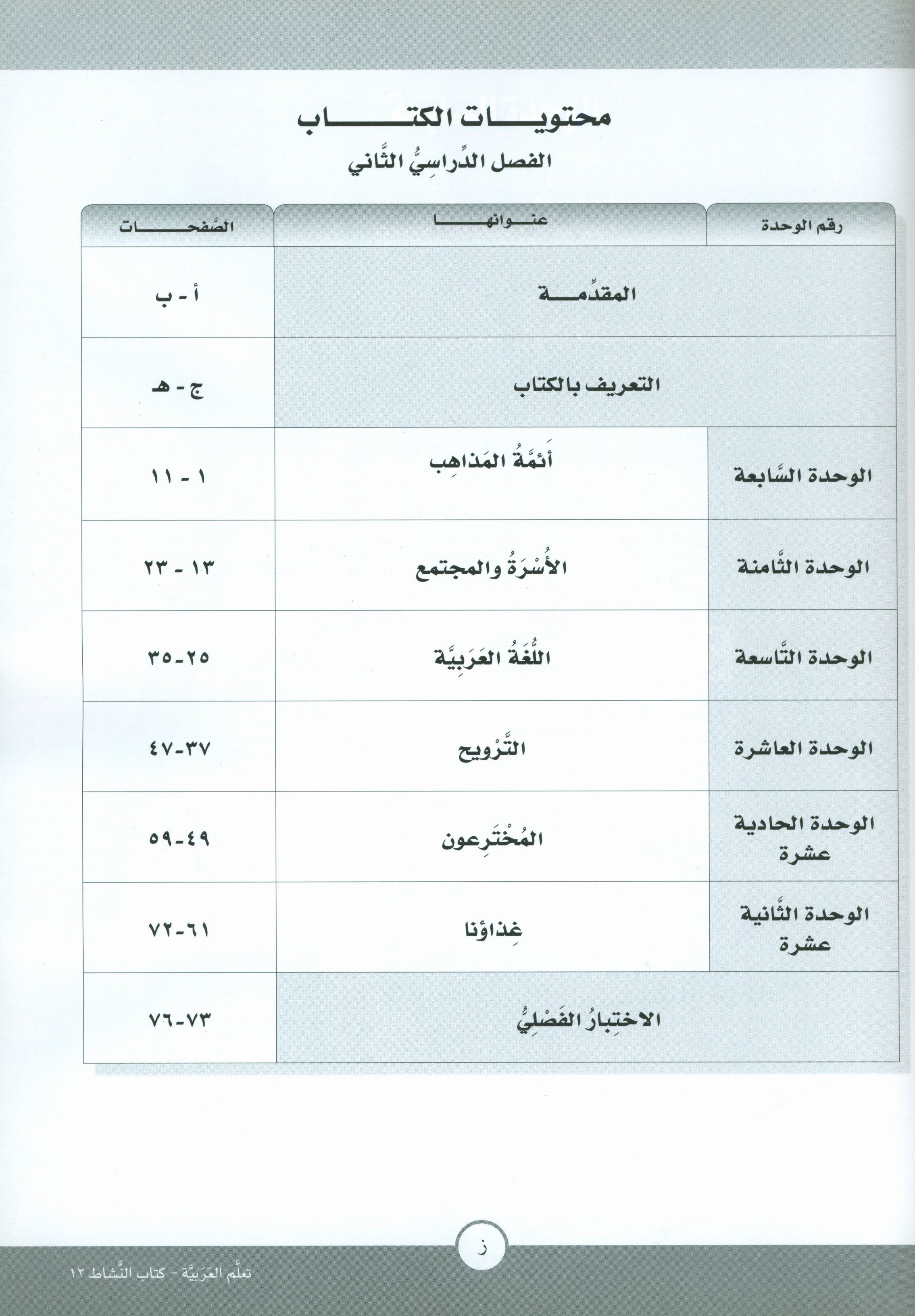 ICO Learn Arabic Workbook Level 12 Part 2 تعلم العربية كتاب التدريبات