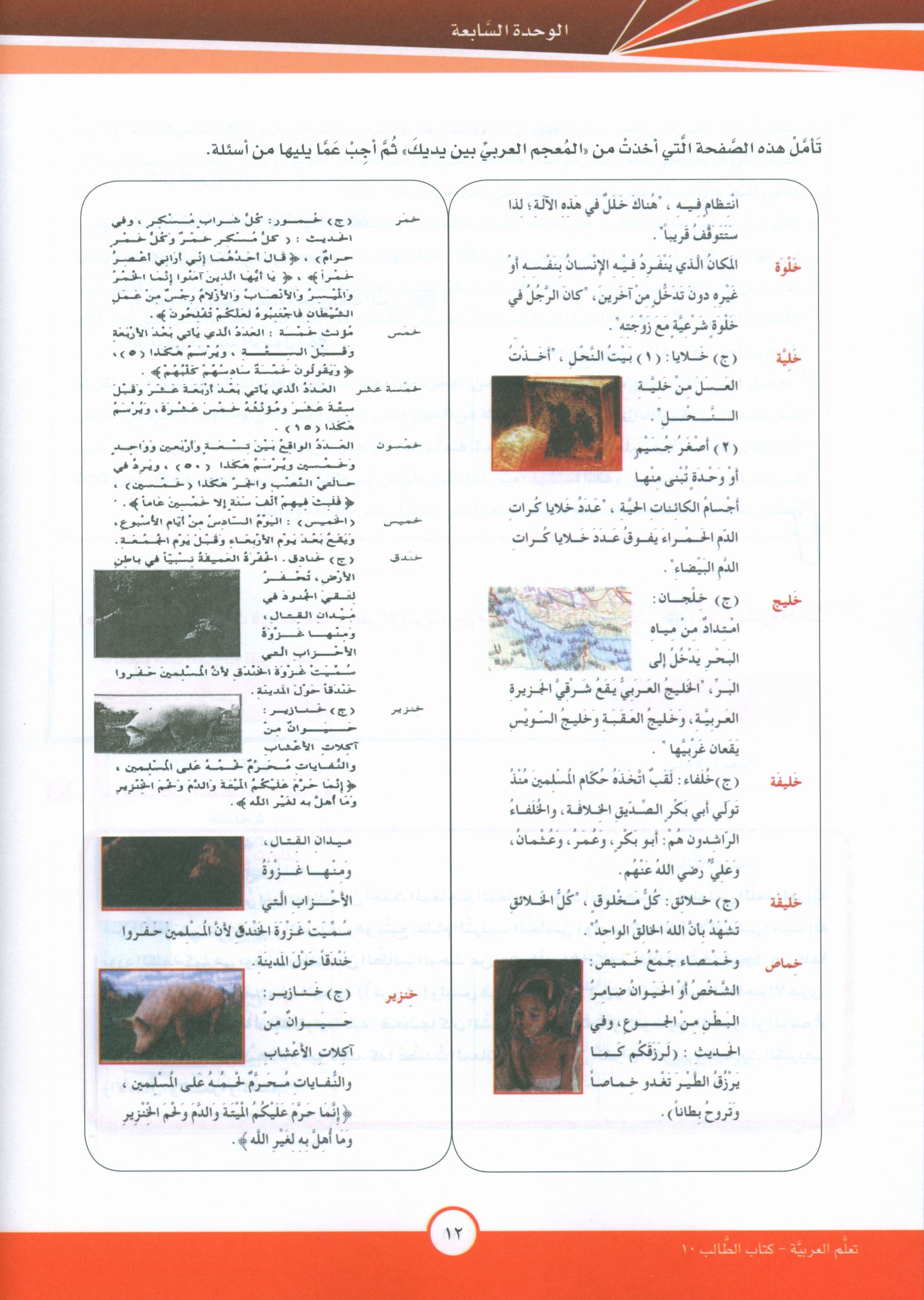 ICO Learn Arabic Textbook Level 10 Part 2 تعلم العربية كتاب التلميذ