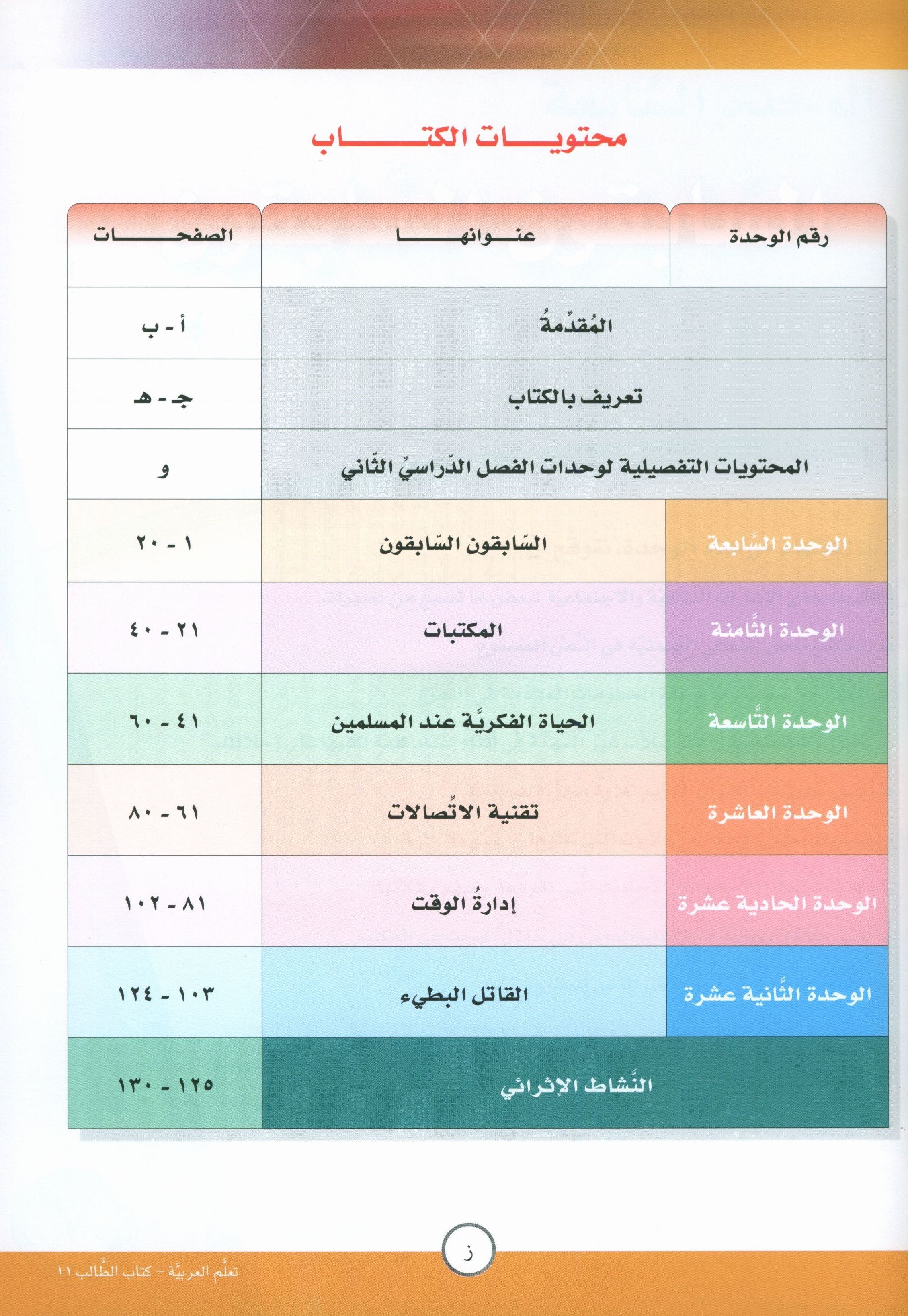 ICO Learn Arabic Textbook Level 11 Part 2 تعلم العربية كتاب التلميذ