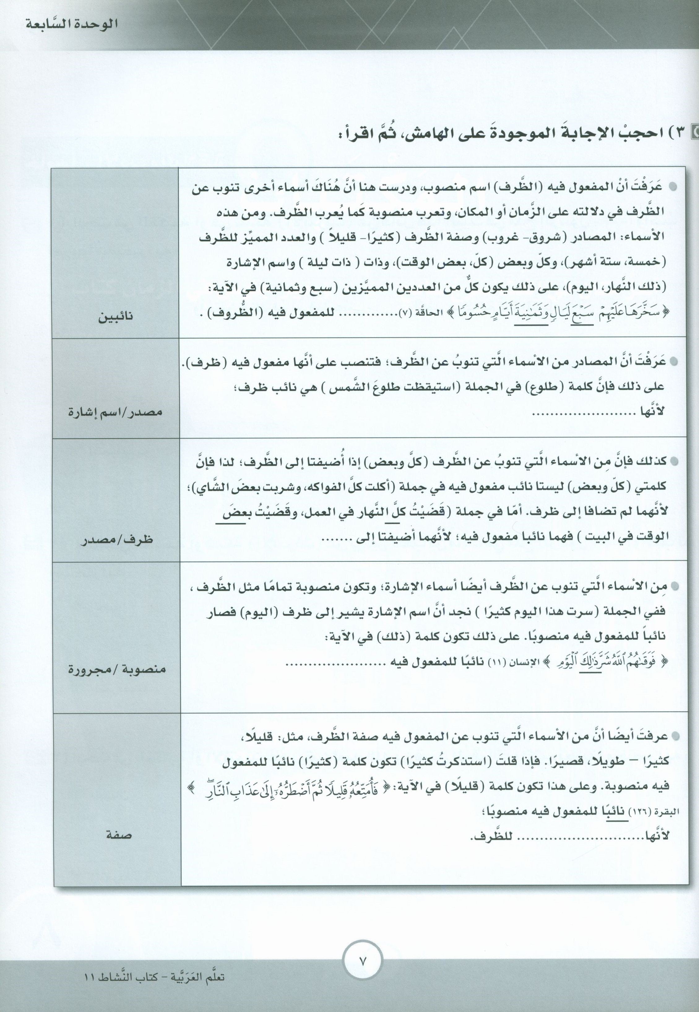 ICO Learn Arabic Workbook Level 11 Part 2 تعلم العربية كتاب التدريبات