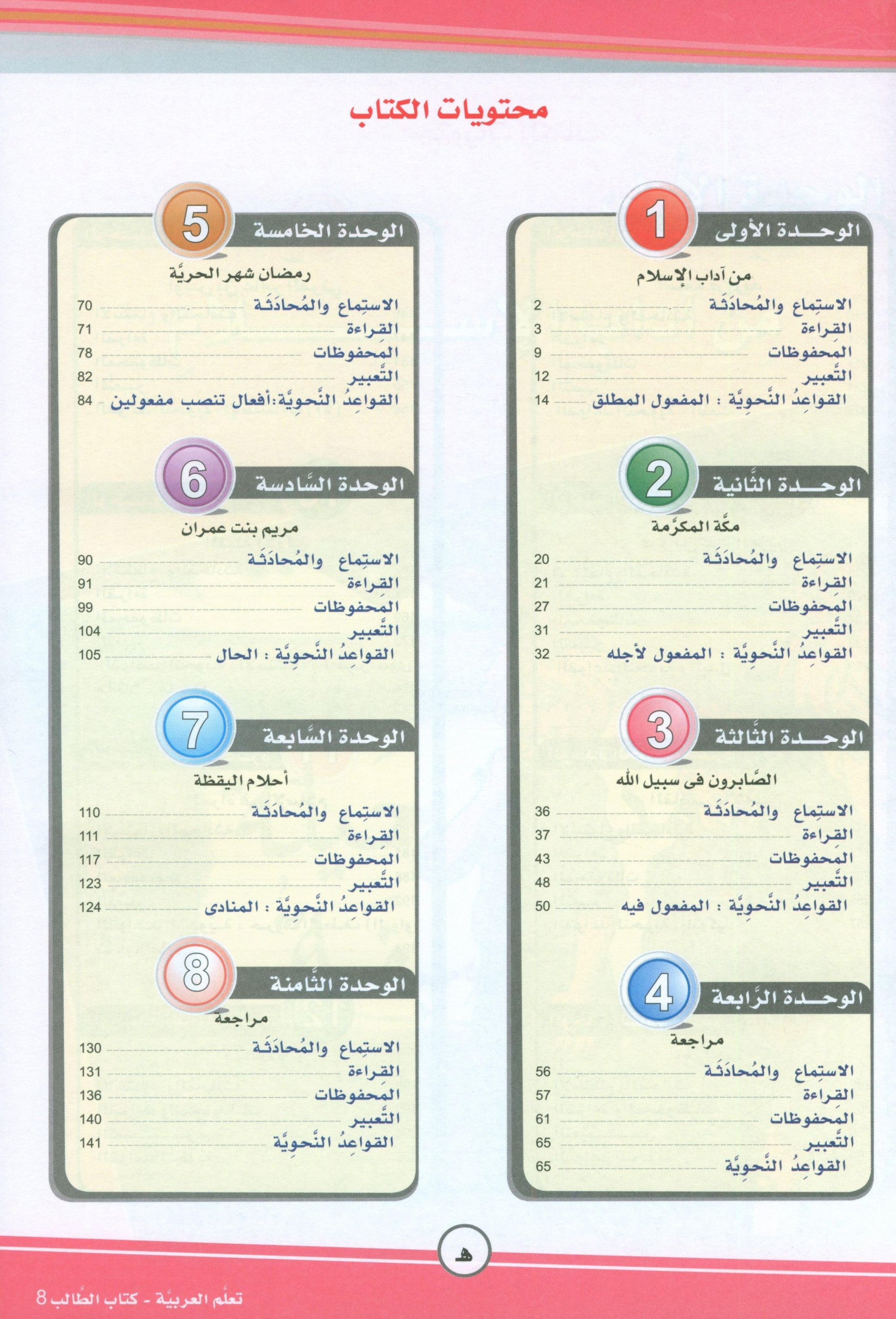 ICO Learn Arabic Textbook Level 8 (Combined Edition) تعلم العربية كتاب التلميذ