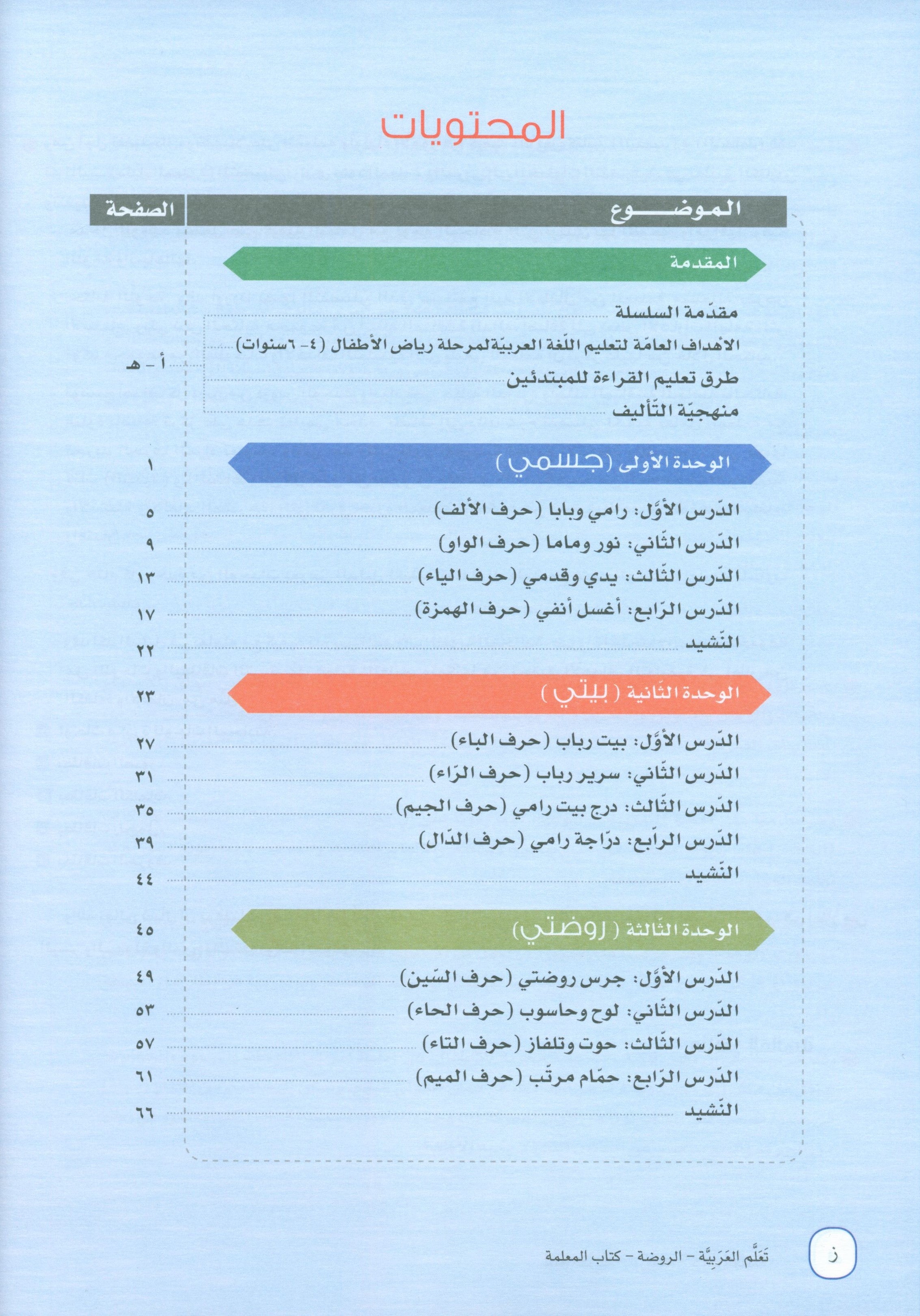 ICO Learn Arabic Teacher Book Level PreK تعلم العربية كتاب المعلم مرحلة الروضة
