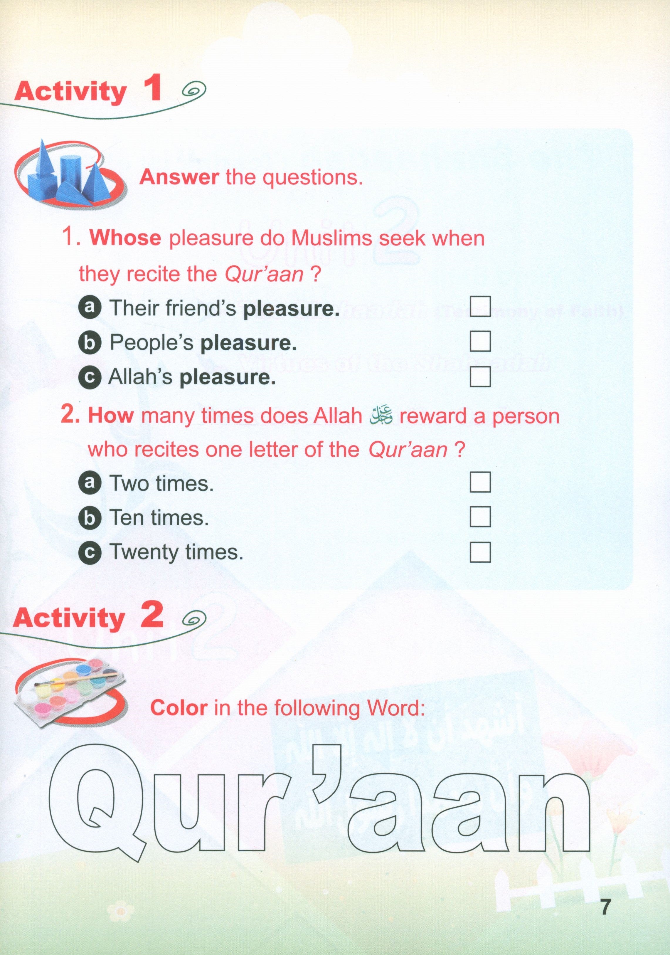 ICO Islamic Studies Textbook: Grade 2 (English - Light Edition)