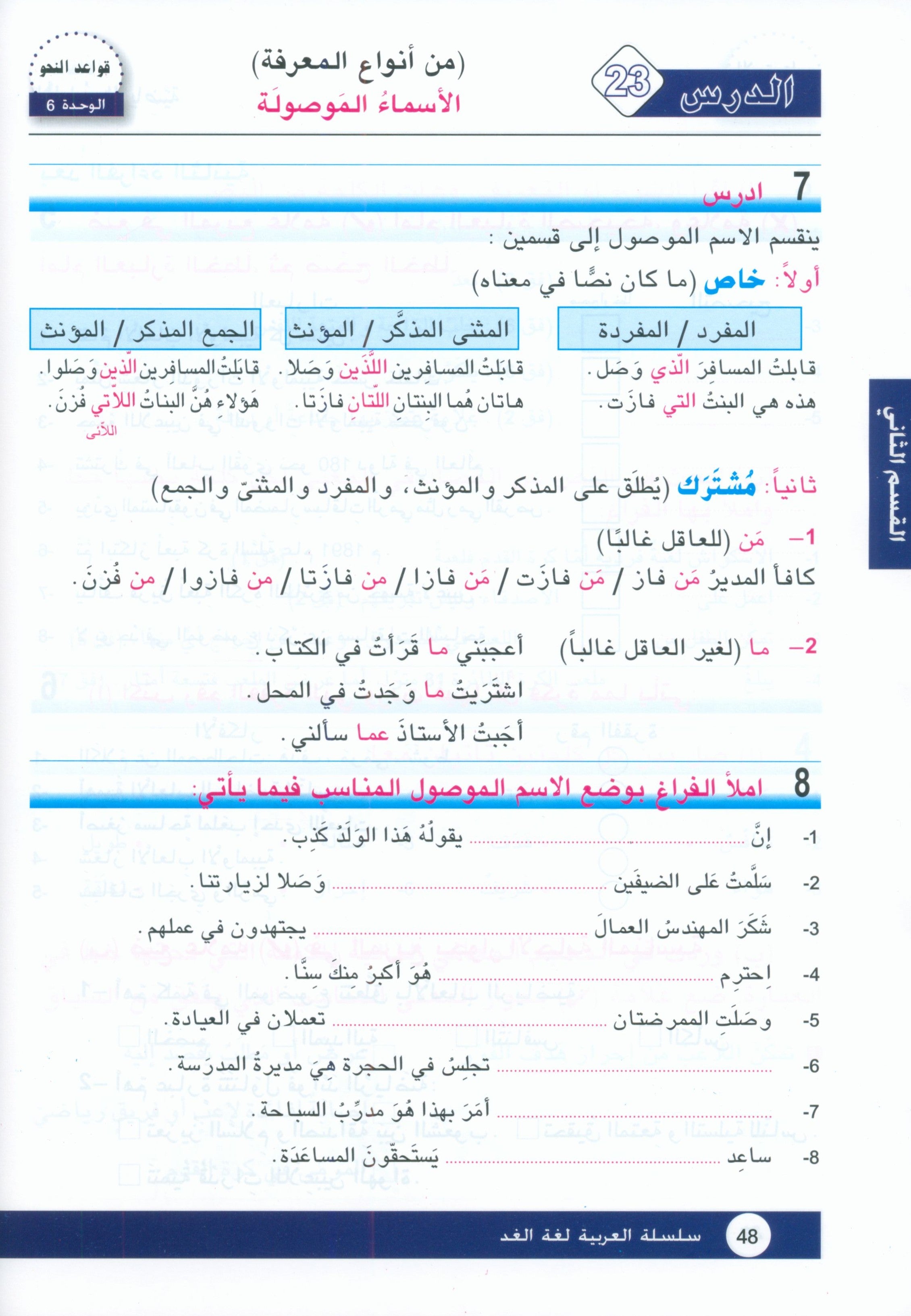 Arabic is the Language of Tomorrow: Textbook Level 8 العربية لغة الغد