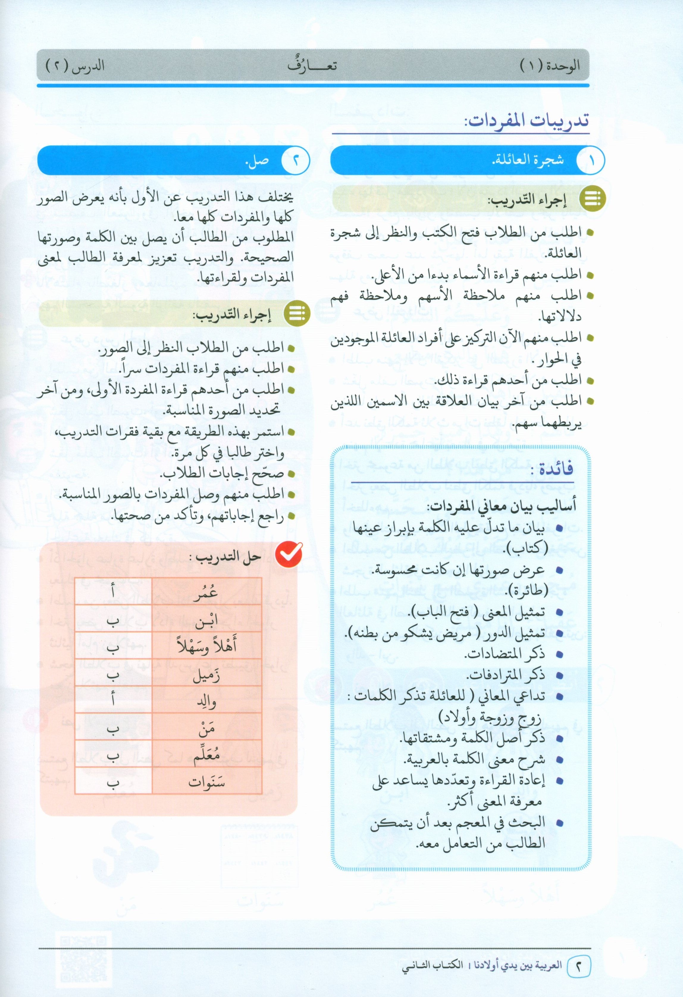 Arabic Between Our Children's Hands Teacher Guide Level 2 العربية بين يدي أولادنا
