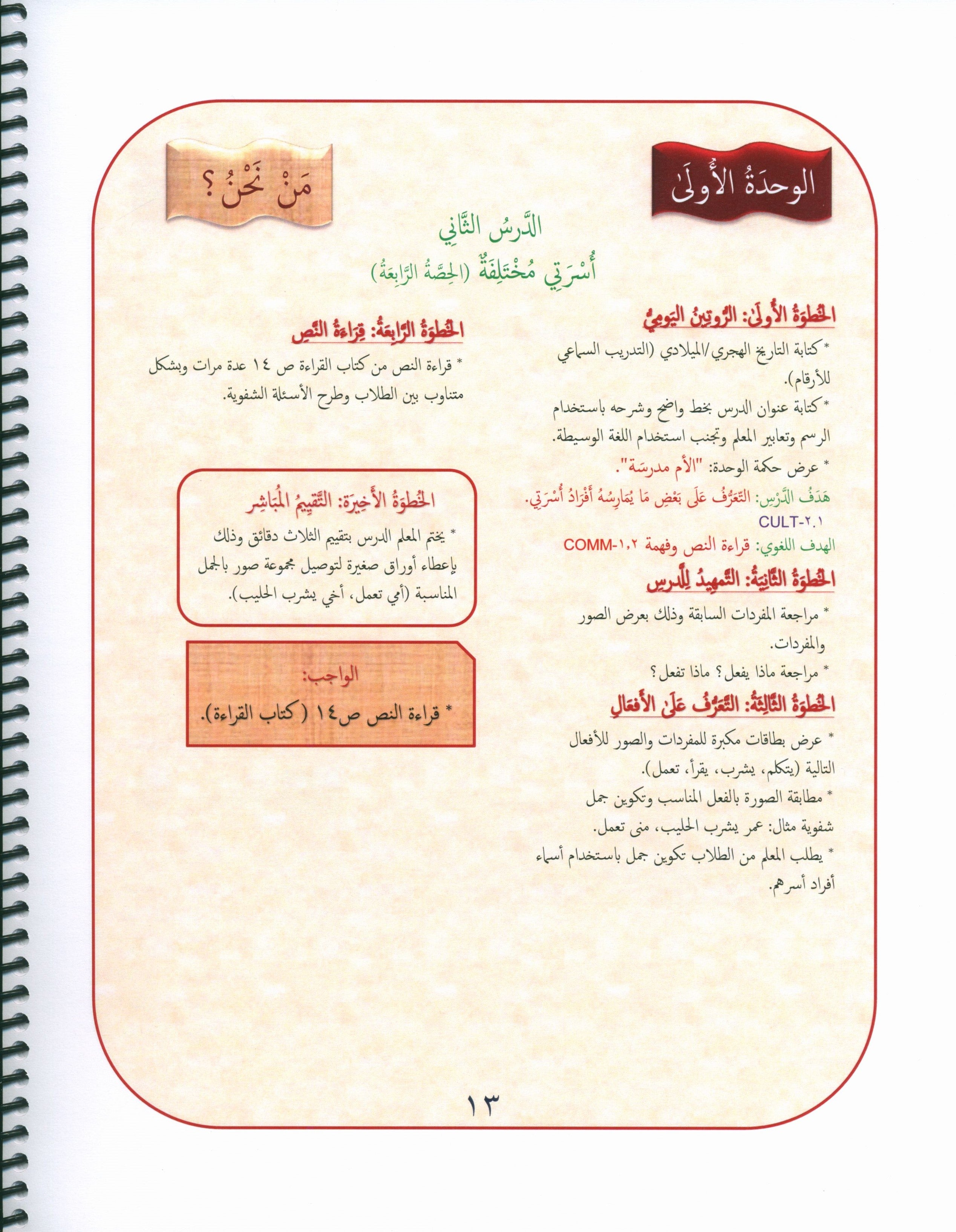 Our Language Is Our Pride Teacher's Guide Level 1 دليل المعلم للغة فخرنا المستوى 1