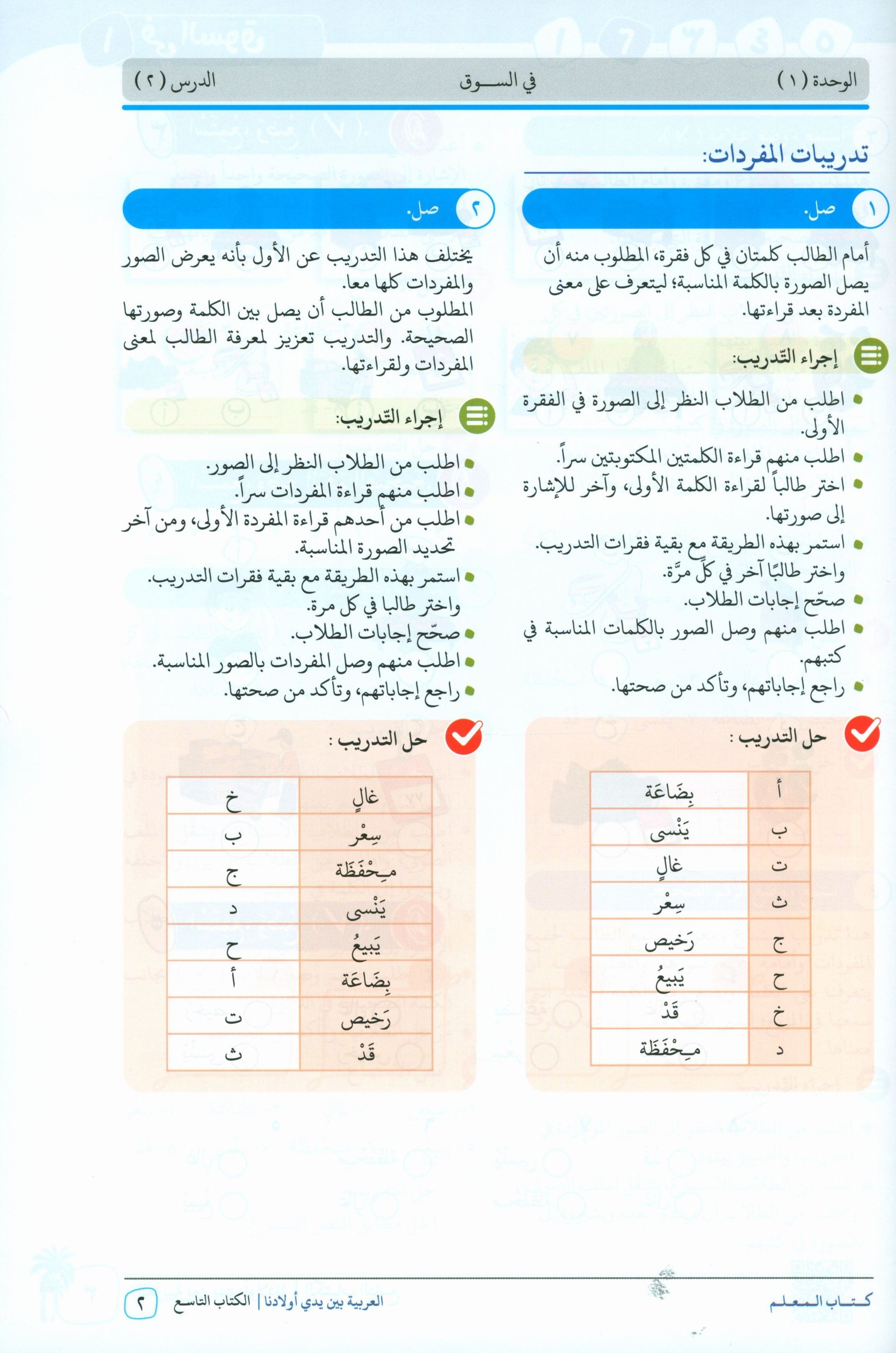 Arabic Between Our Children's Hands Teacher Guide Level 9 العربية بين يدي أولادنا