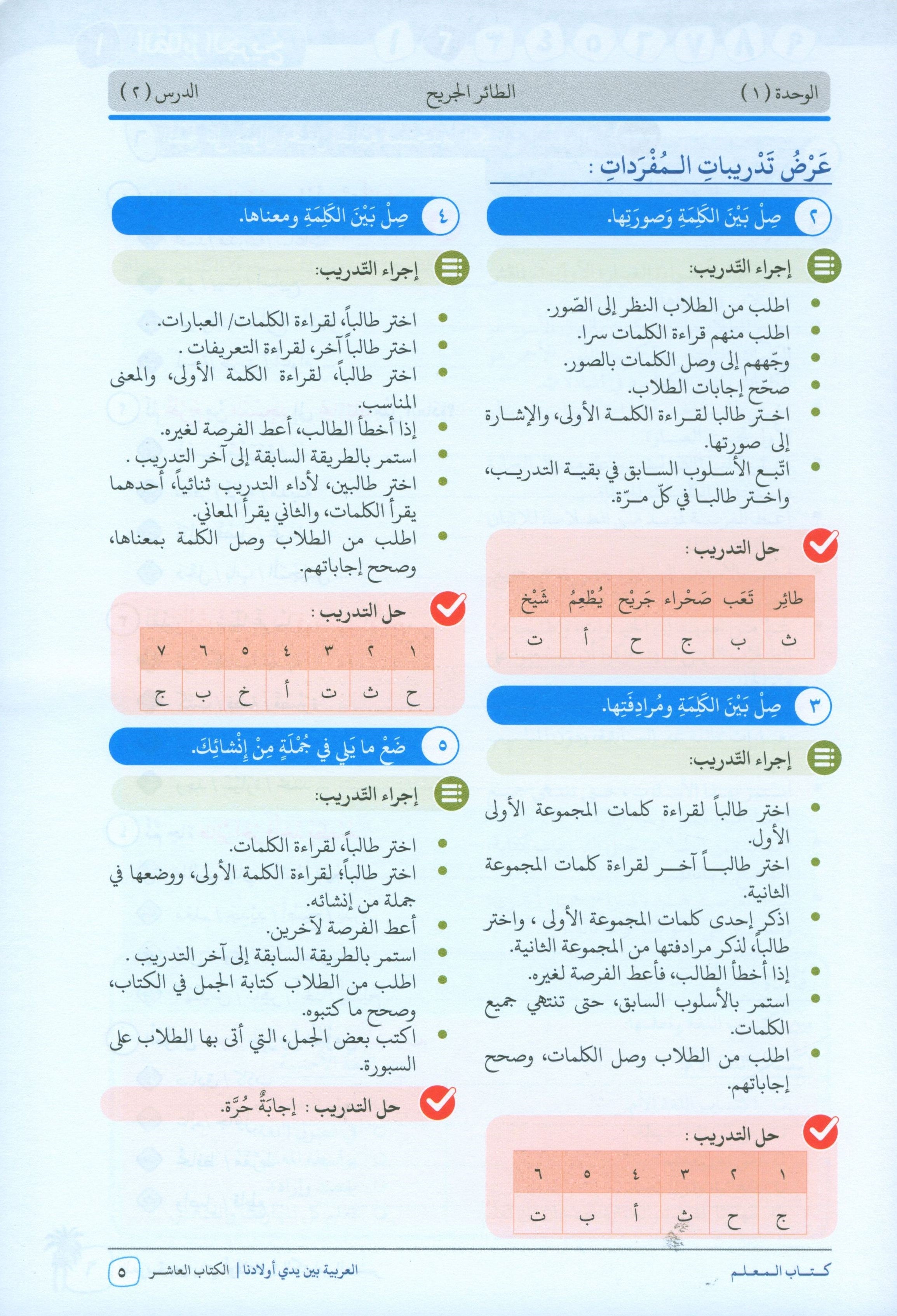 Arabic Between Our Children's Hands Teacher Guide Level 10 العربية بين يدي أولادنا