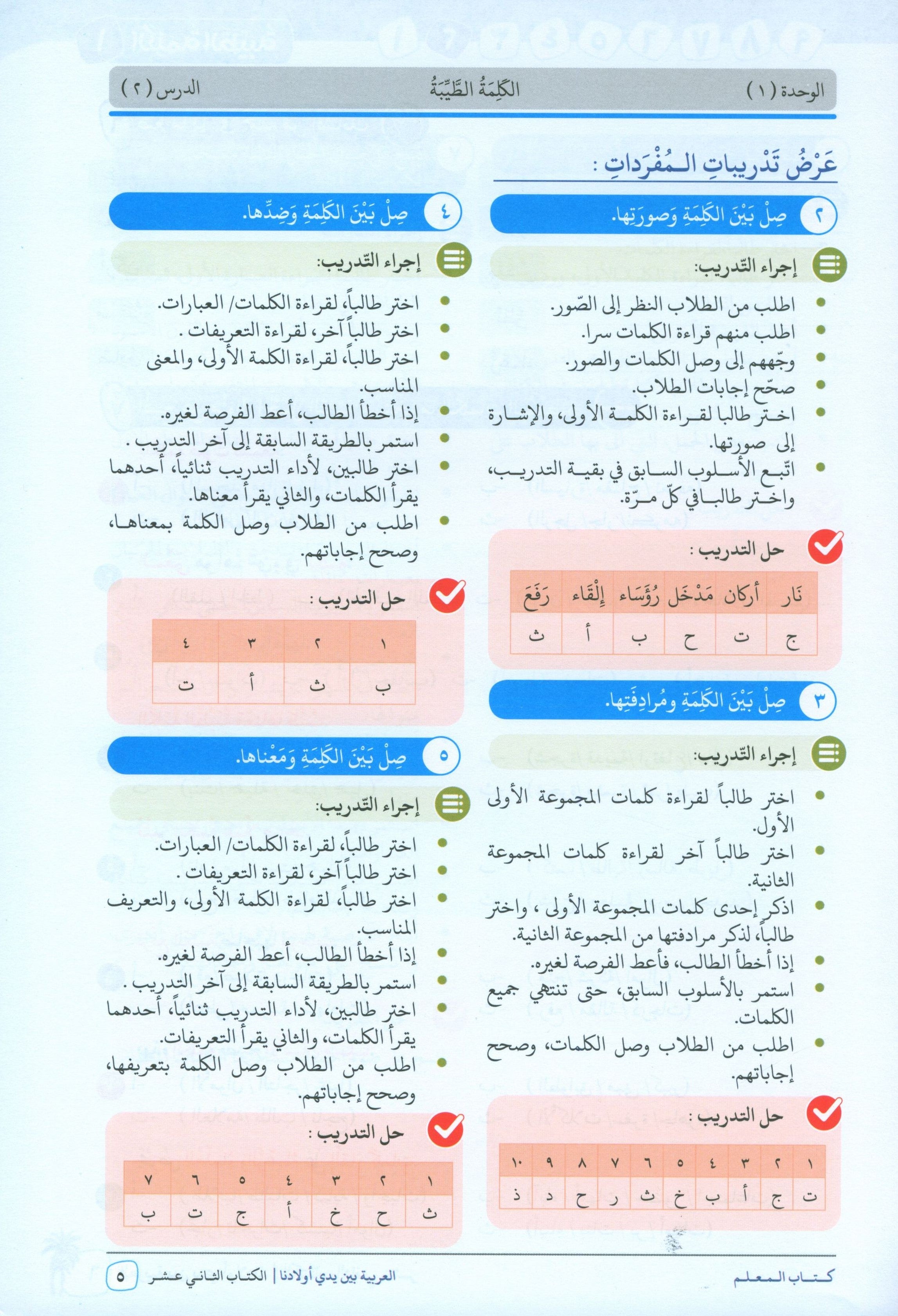 Arabic Between Our Children's Hands Teacher Guide Level 12 العربية بين يدي أولادنا