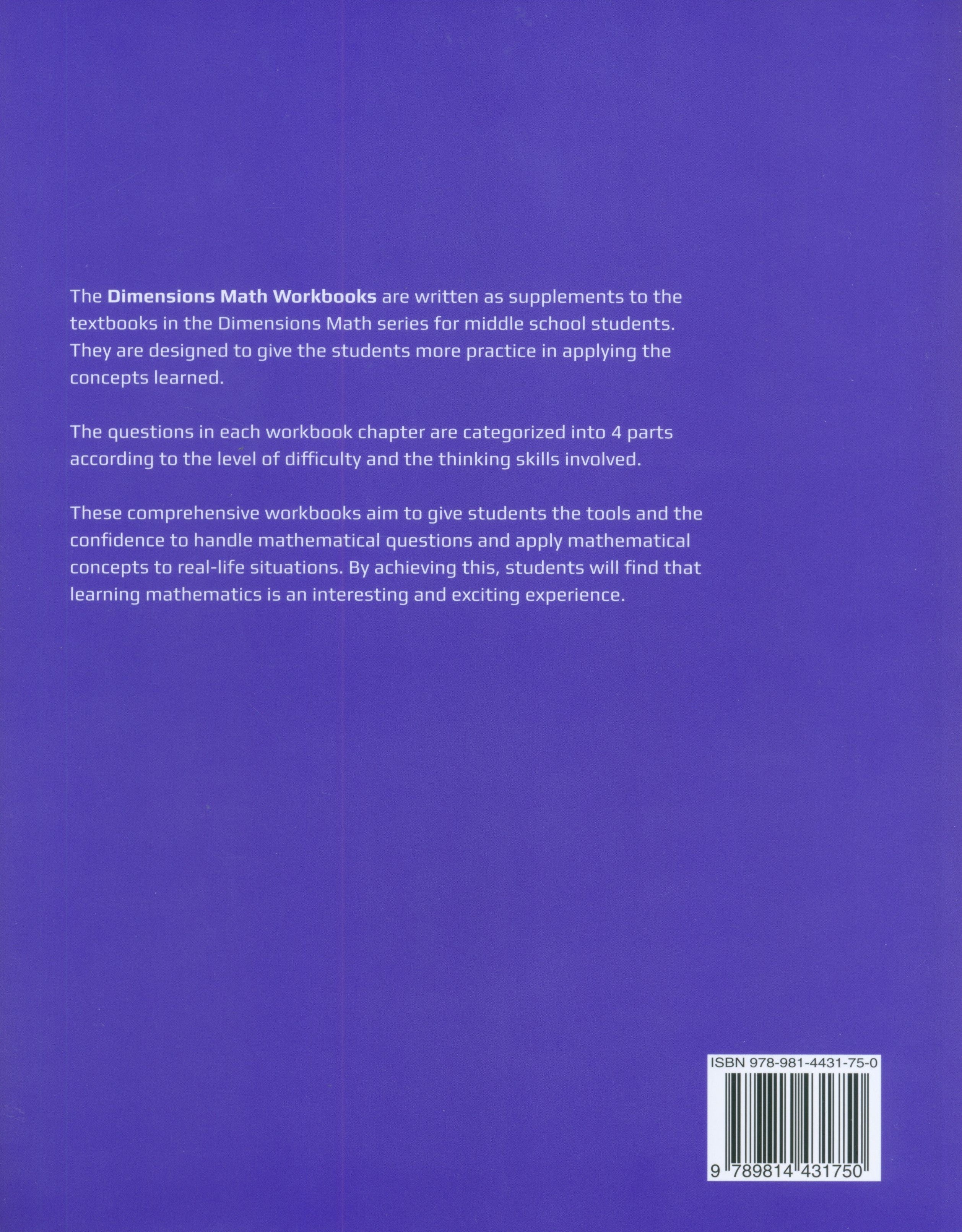 Dimensions Math Workbook 7B