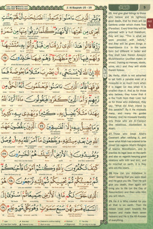 Al-Quran Al-Karim Maqdis Word By Word Translation & Color Coded Tajweed Size B5 7.5 X 9