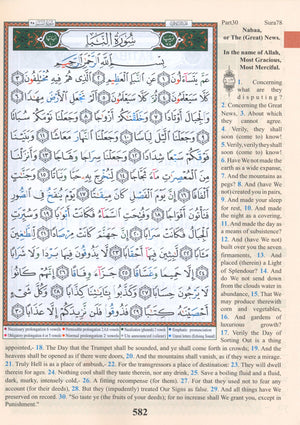 Tajweed Quran with English Translation & Transliteration Pocket Size (3.5