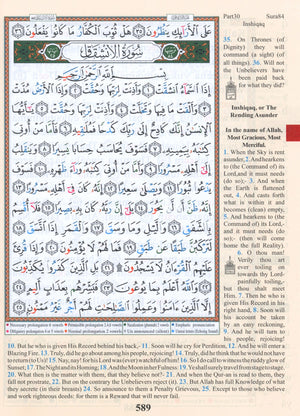 Tajweed Quran with English Translation & Transliteration Pocket Size (3.5