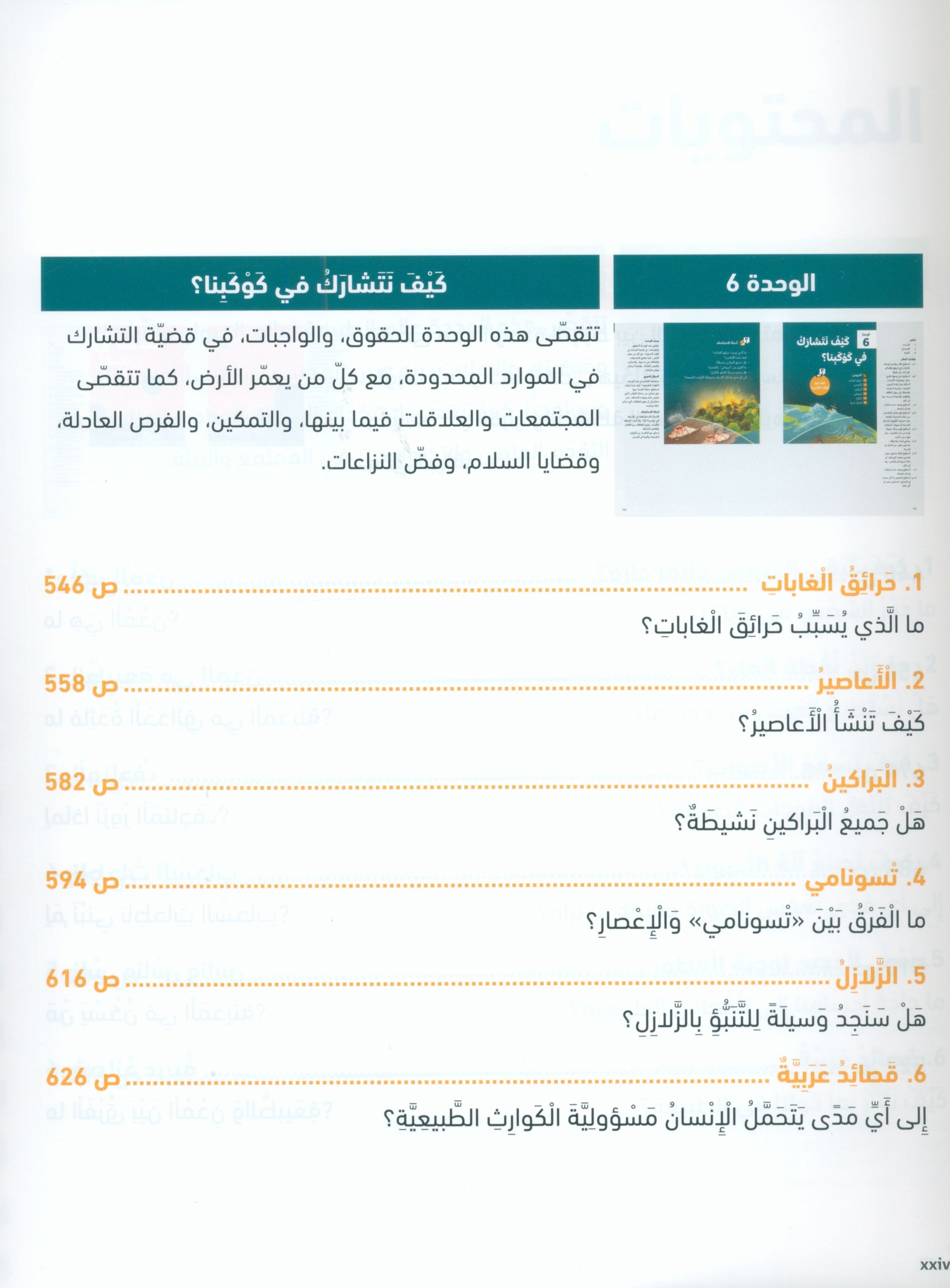 دليل المعلم للغة العربية: الصف السادس الجزء الثاني