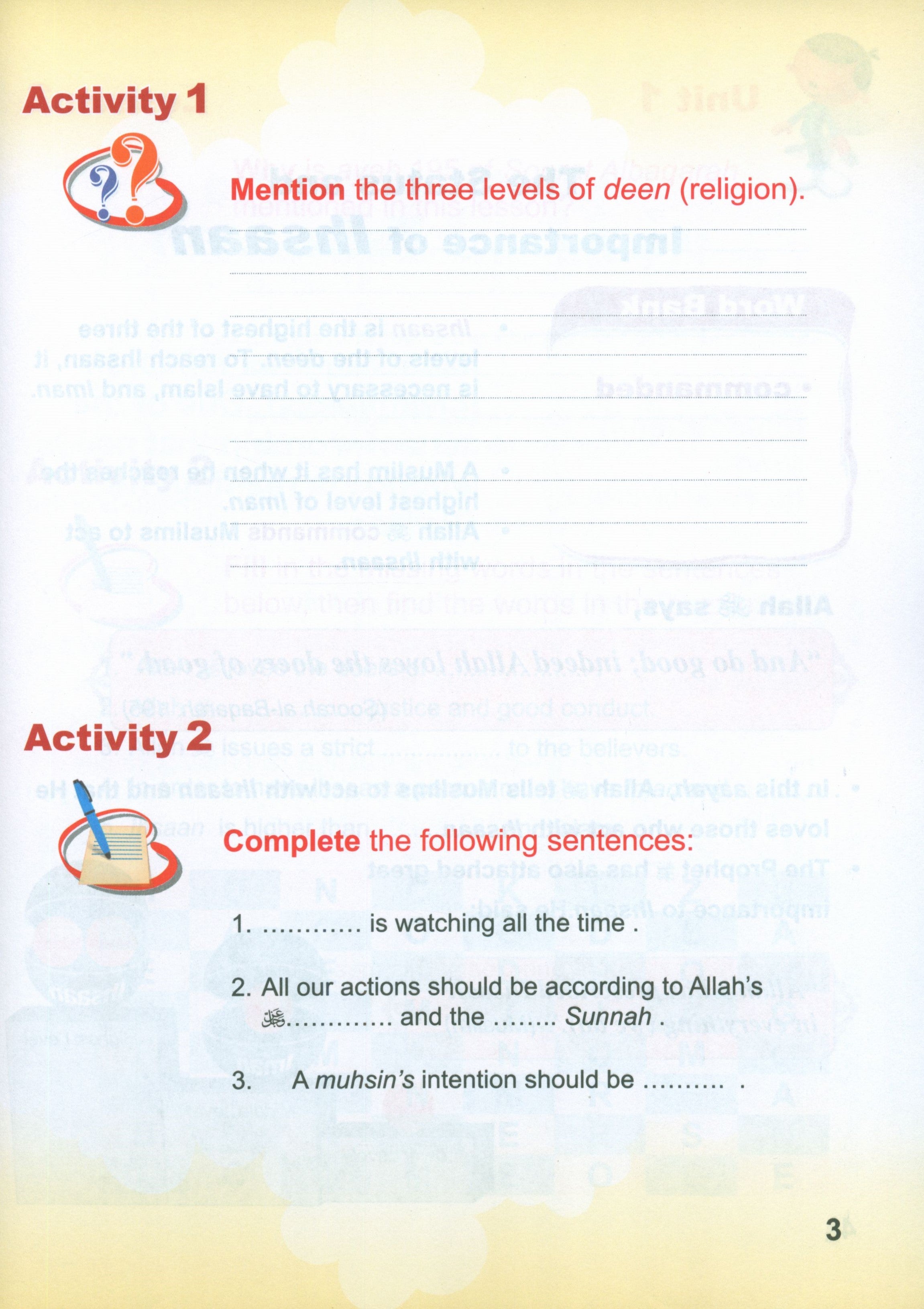 ICO Islamic Studies Textbook: Grade 3 (English - Light Edition)