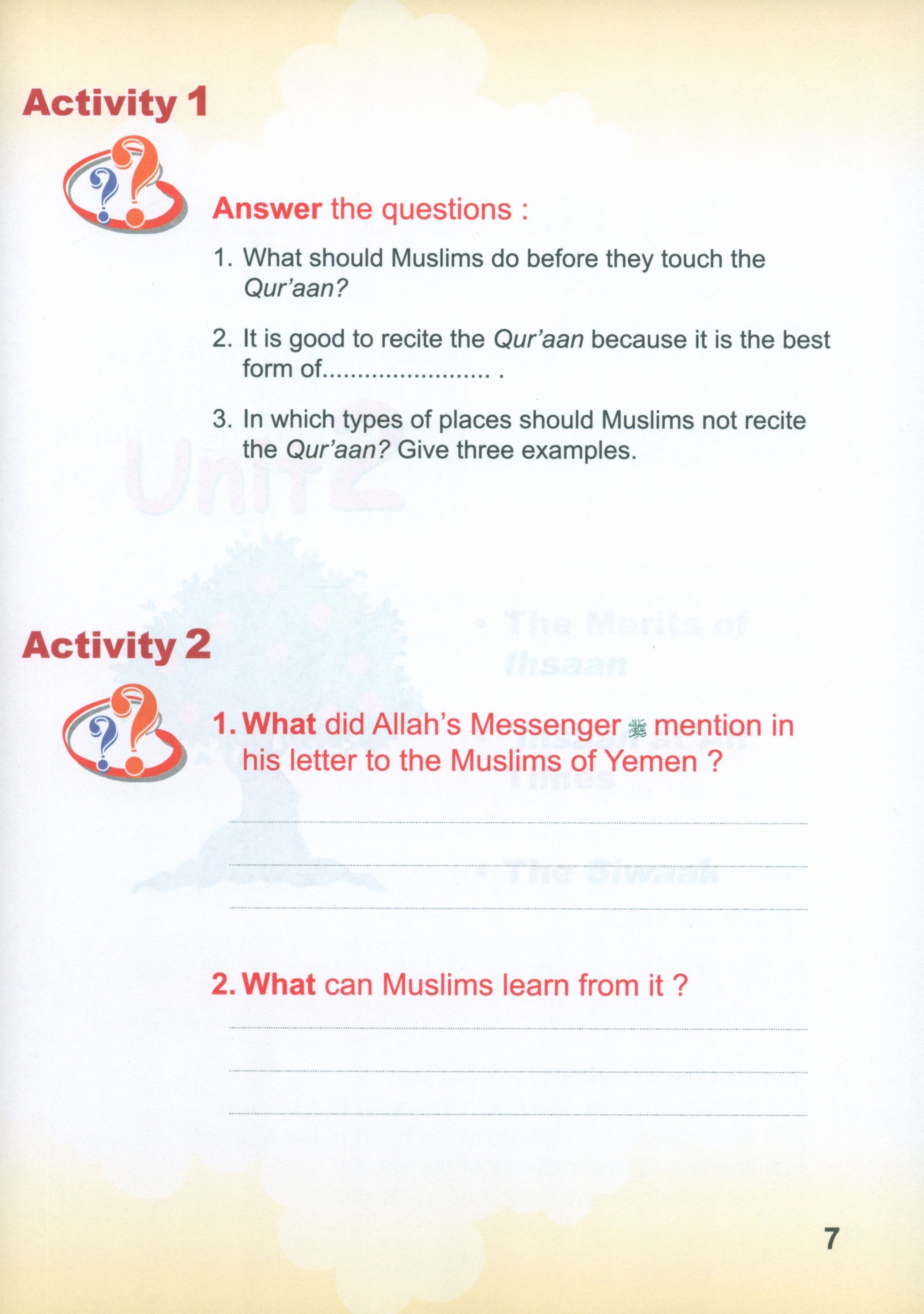 ICO Islamic Studies Textbook: Grade 3 (English - Light Edition)